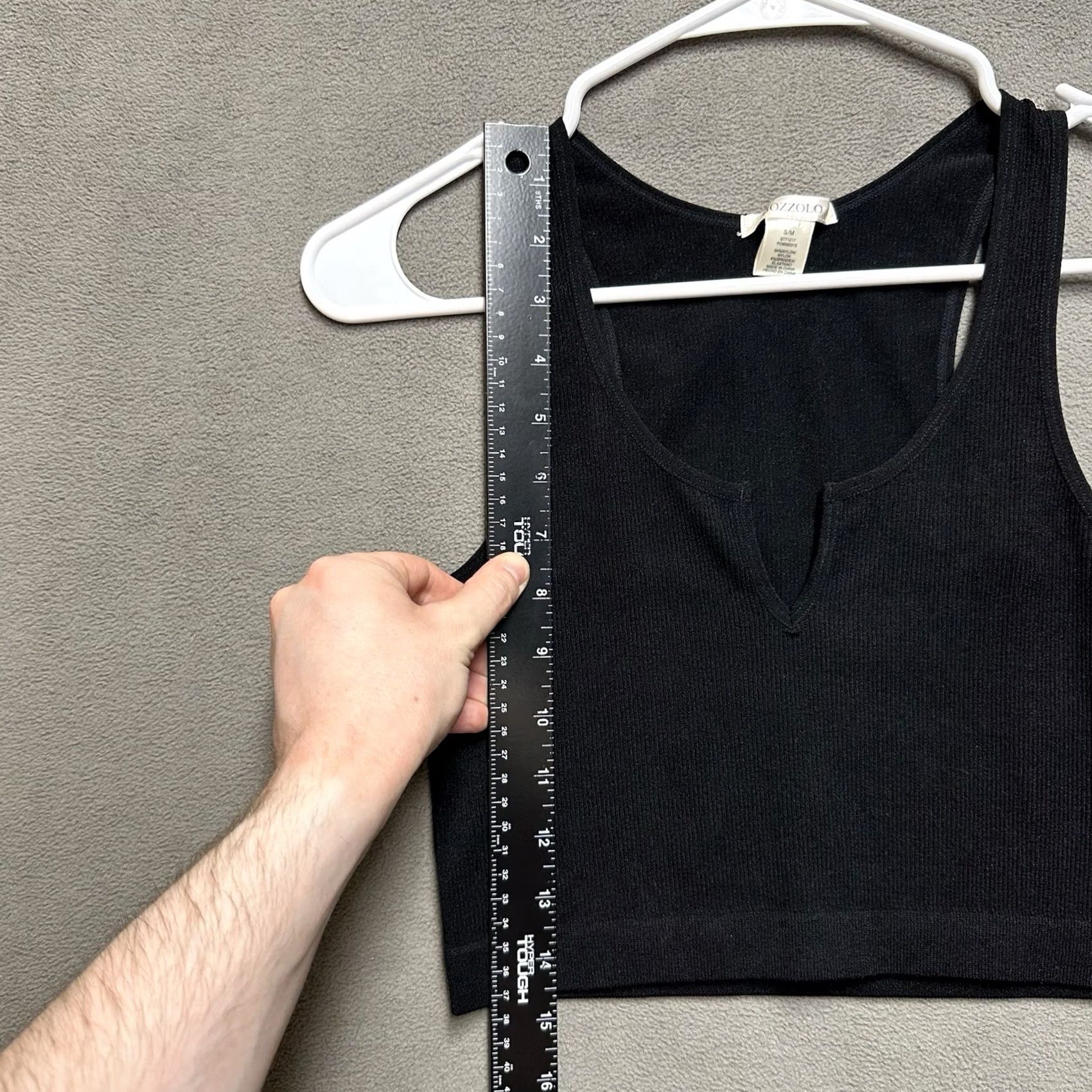 Vintage Bozzolo Tank Top Womens S/M Black Ribbed Cropped V Neck Sleeveless Basic Size S / US 4 / IT 40 - 6 Thumbnail