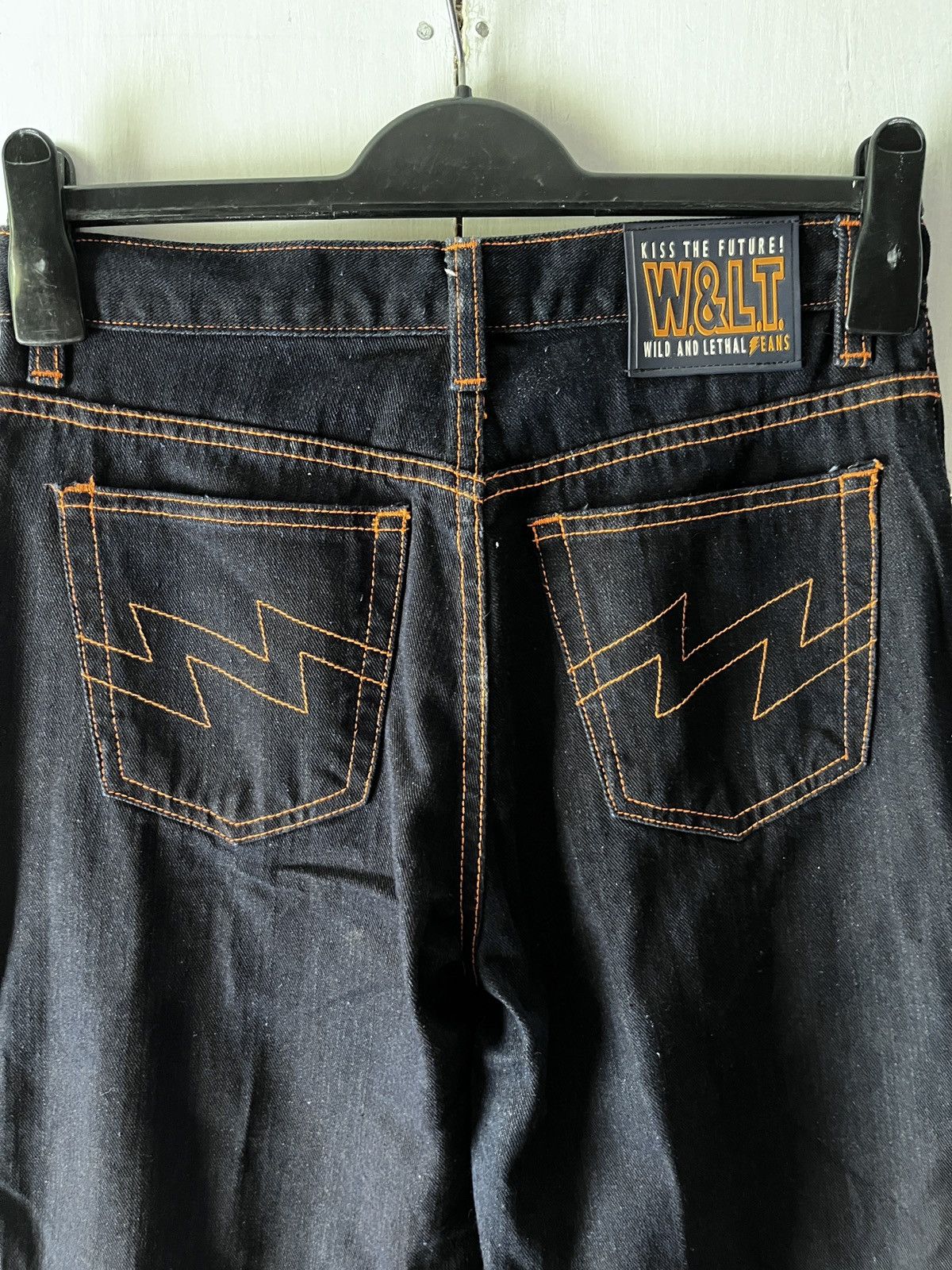 Walter Van Beirendonck W&LT Kiss The Future Navy Jeans Size US 28 / EU 44 - 3 Thumbnail