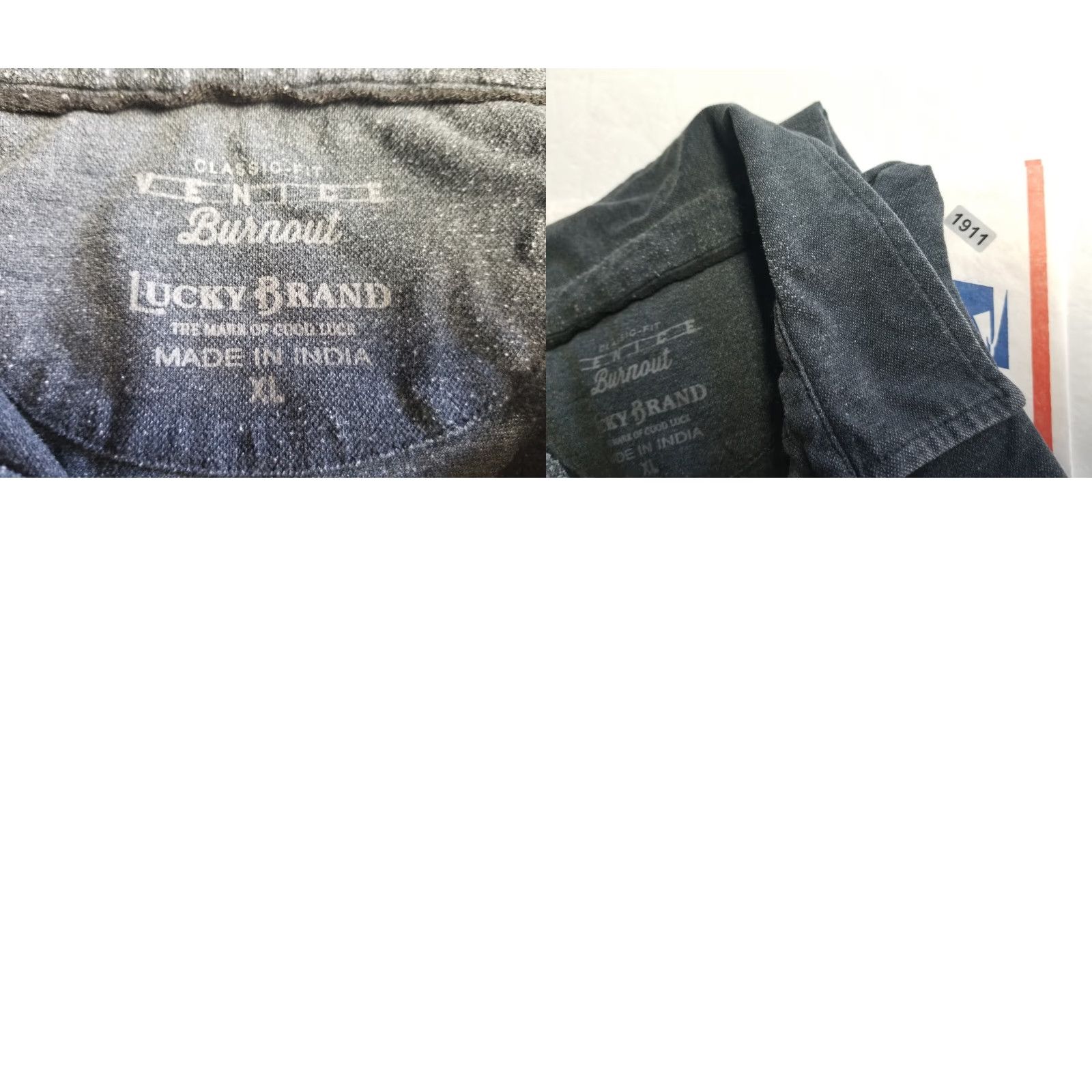 Lucky Brand VINTAGE Lucky Brand Venice Burnout Polo Shirt Mens XL Short Sleeve Gray Cotton Polyester Regular All Seasons Lightweight Men Size US XL / EU 56 / 4 - 8 Thumbnail