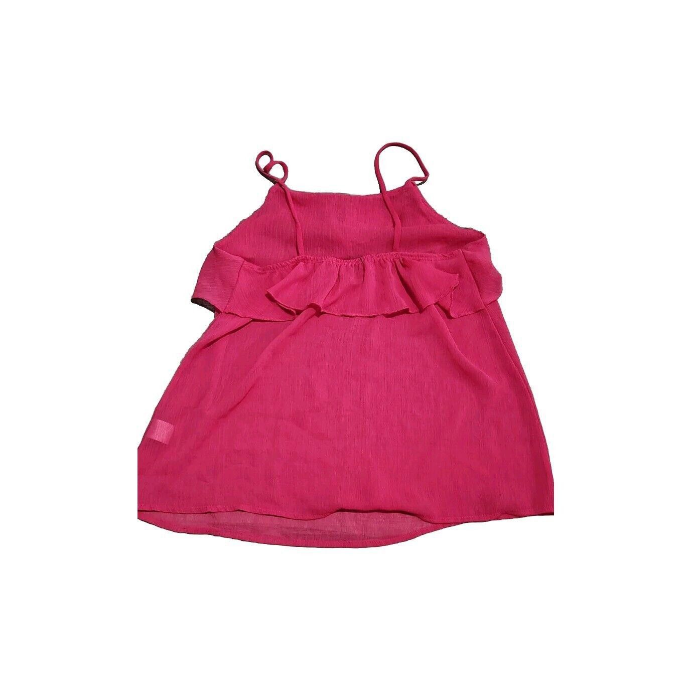 Designer Love J Tank Top Hot Pink Medium Sheer Y2k Shirt See Through Size M / US 6-8 / IT 42-44 - 2 Thumbnail