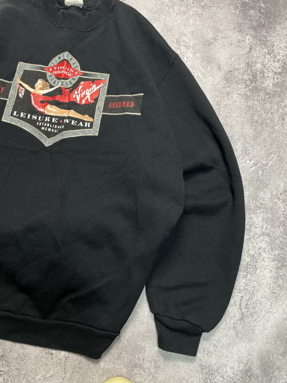Other Vtg 90s Virgin Atlantic Ad Retro Airline Swt L/XL Size US L / EU 52-54 / 3 - 3 Thumbnail