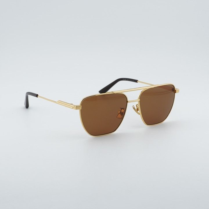 Bottega Veneta Bottega Veneta BV1236S 002 Sunglasses Gold Aviator Frame Size ONE SIZE - 5 Thumbnail