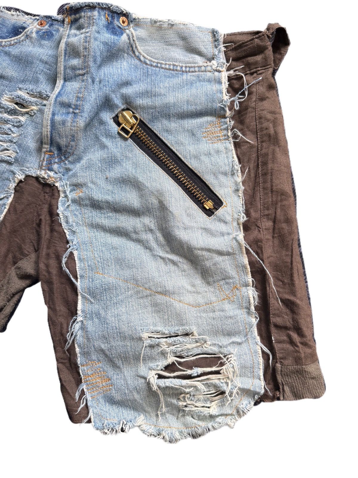 Seditionaries JAPAN BRAND JUNGLE CAT X LEVIS REWORKED BONDAGE SHORT PANTS Size US 32 / EU 48 - 2 Thumbnail