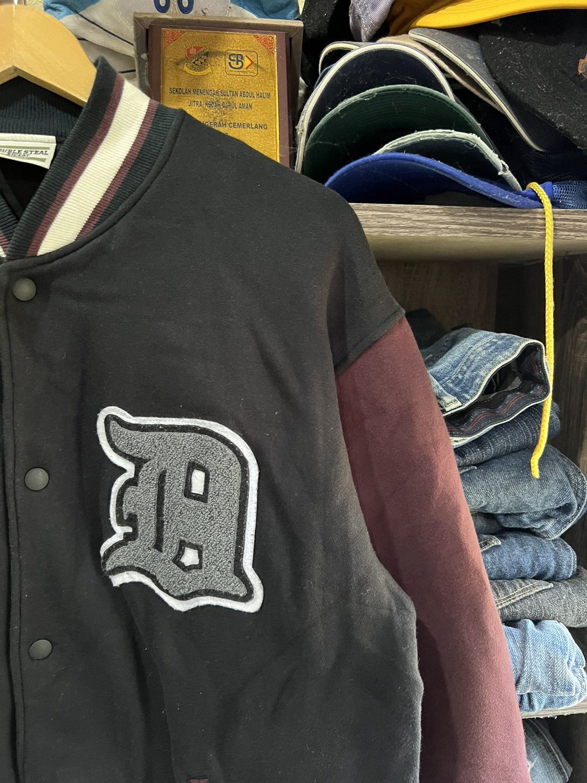 Japanese Brand 🔥Double Steal Cotton Varsity Jacket Size US L / EU 52-54 / 3 - 4 Thumbnail