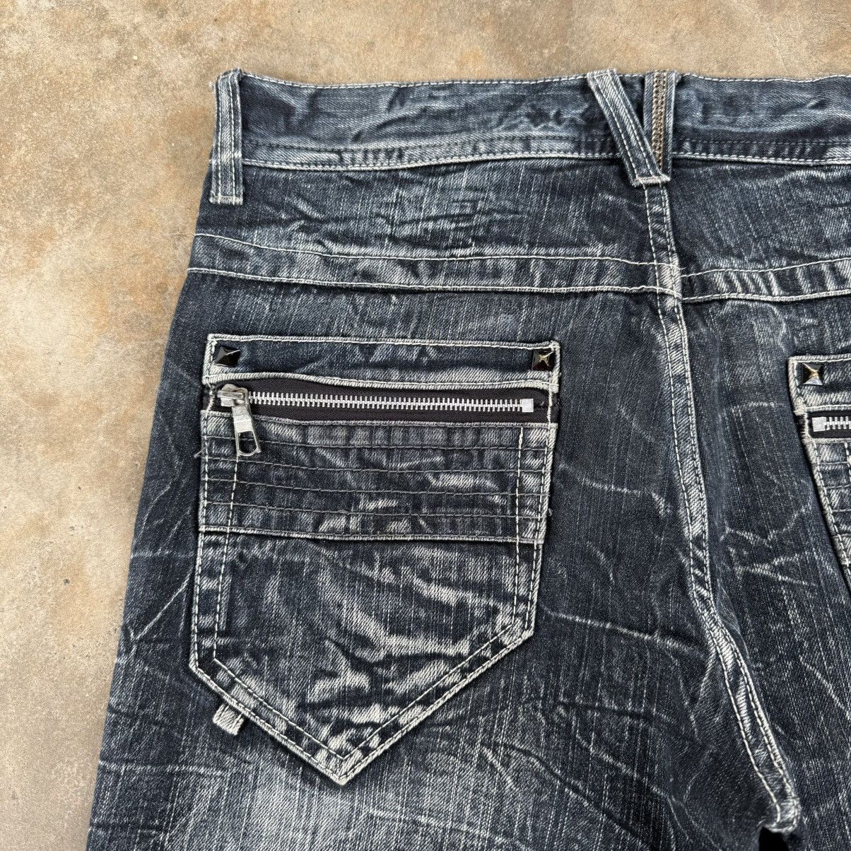 Japanese Brand VINTAGE SALTY DOG FLARE DENIM JEAN PANTS Size US 35 - 14 Thumbnail