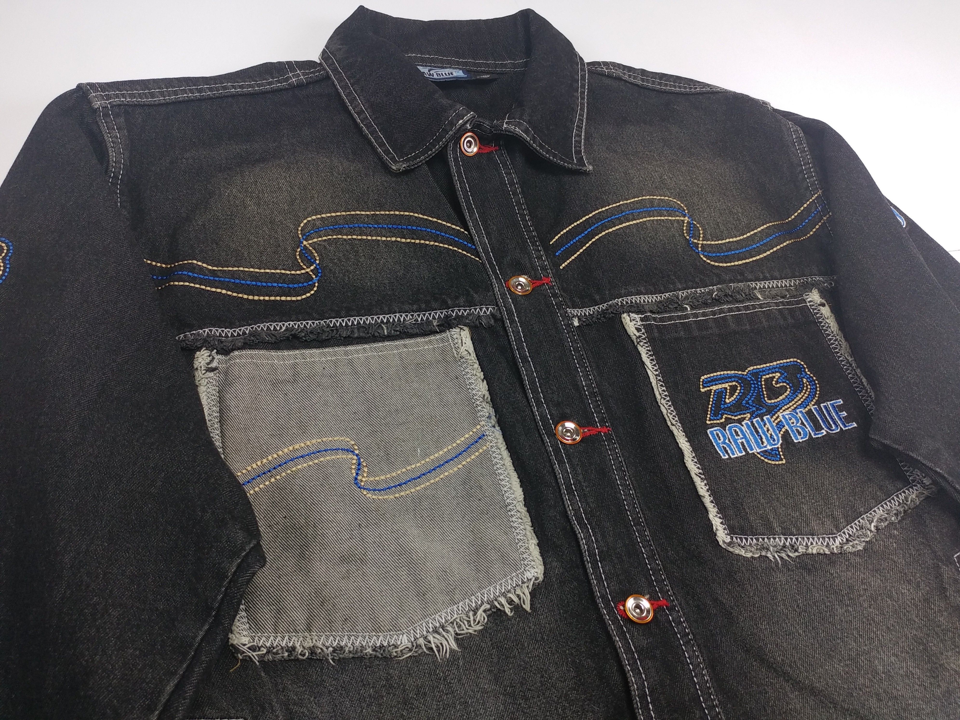 Vintage Raw Blue jacket, vintage denim jacket, 90s hip hop, 1990s XL Size US XL / EU 56 / 4 - 18 Thumbnail
