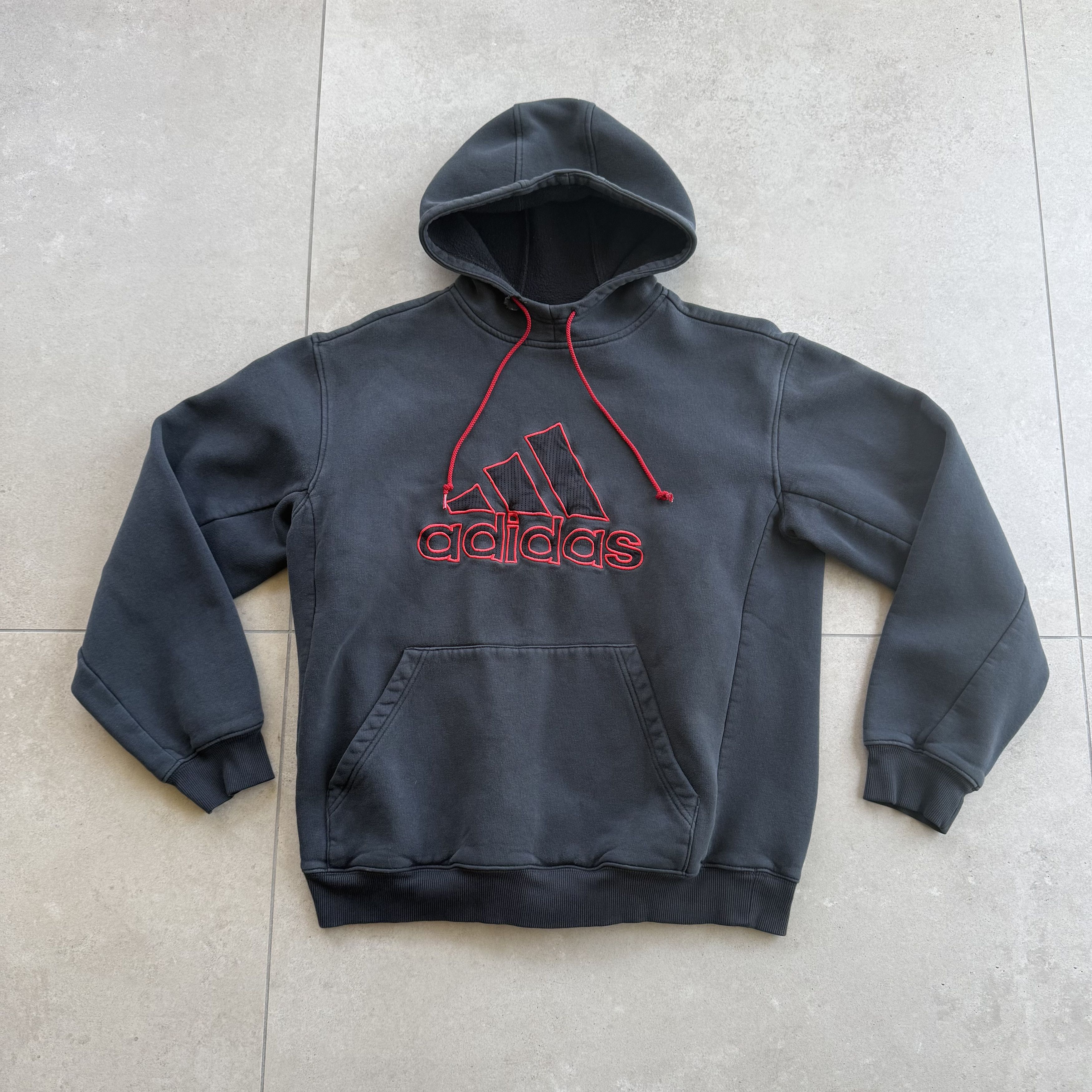 Adidas Vintage Y2K Adidas Center Logo Hoodie Size US L / EU 52-54 / 3 - 1 Thumbnail