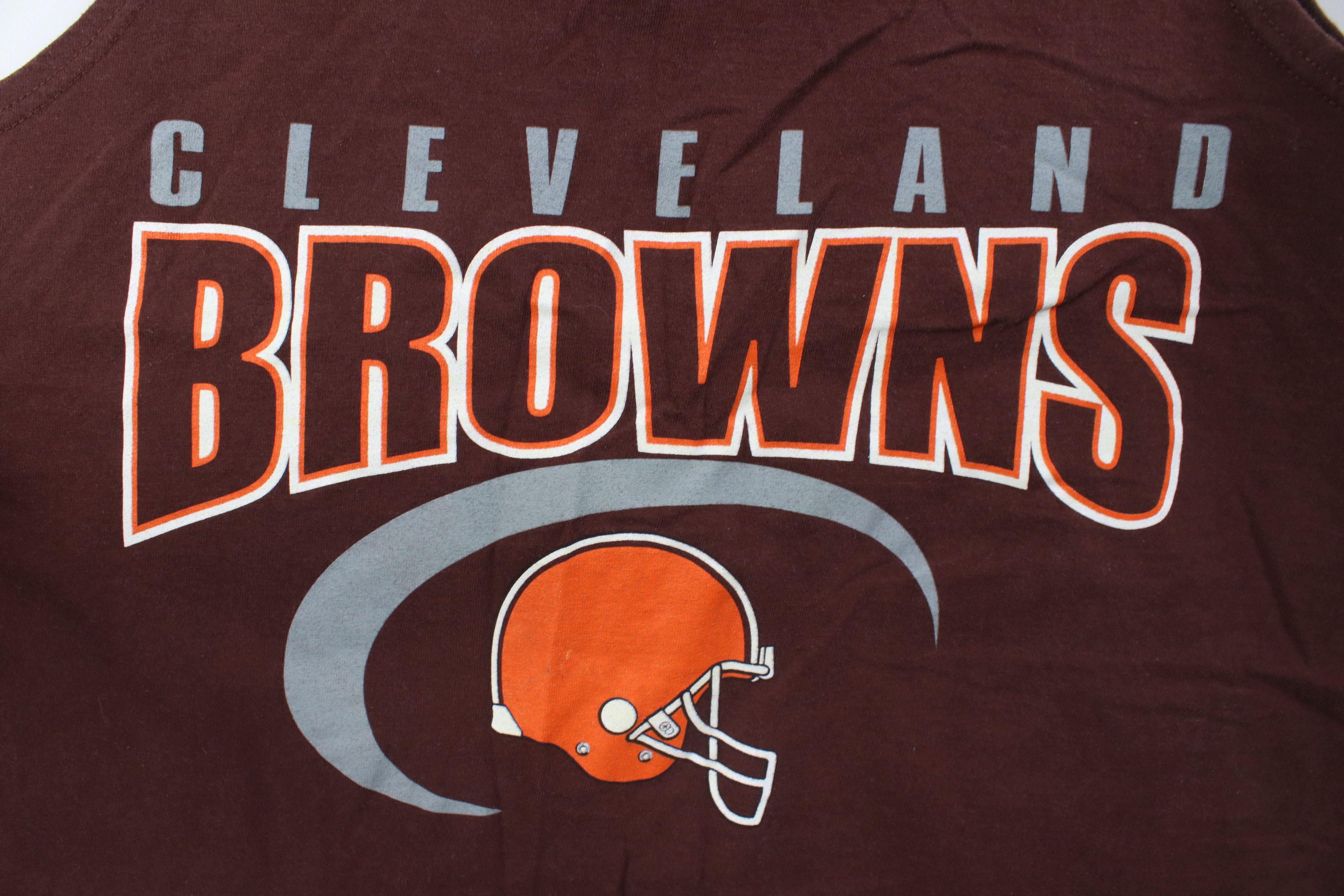 Vintage Vintage 90s Browns Football Tank Top T-Shirt Brown Cotton Size US XL / EU 56 / 4 - 4 Thumbnail