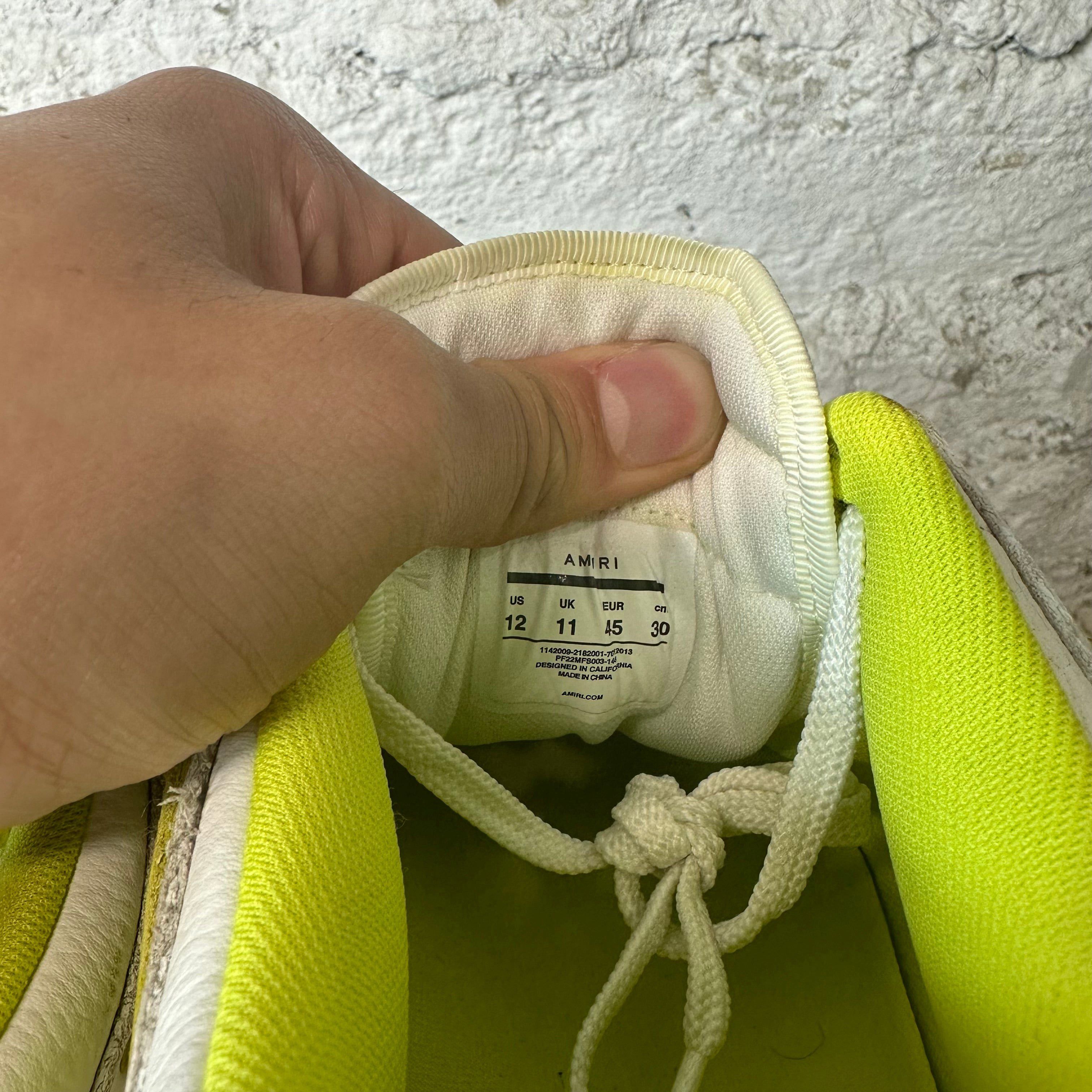 Amiri Amiri Neon Skeleton White Low Sneaker Sz 12 (45) Size US 12 / EU 45 - 6 Thumbnail