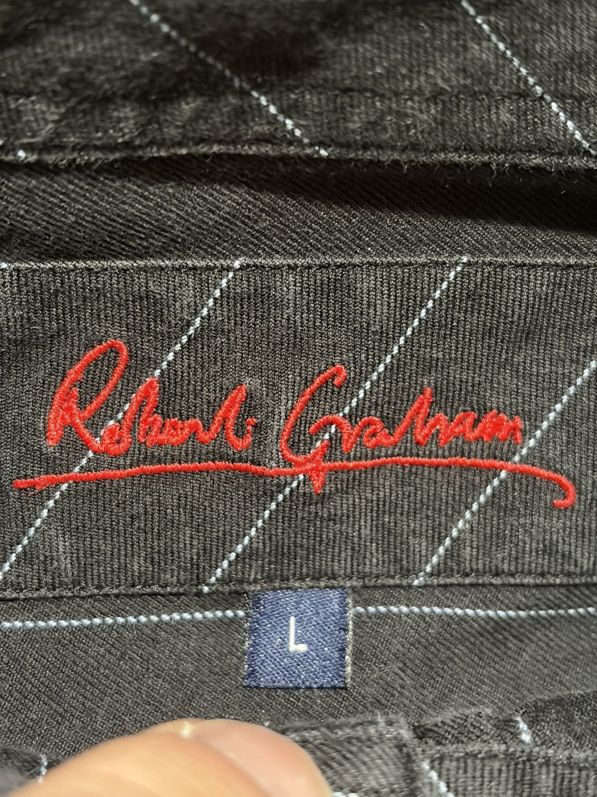 Robert Graham Robert Graham Shirt Stripe Button Up Embroidered Size US L / EU 52-54 / 3 - 5 Thumbnail