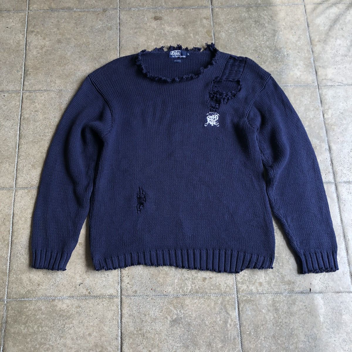 Polo Ralph Lauren × Vintage Distressed POLO RALPH LAUREN knitwear Size US M / EU 48-50 / 2 - 2 Thumbnail