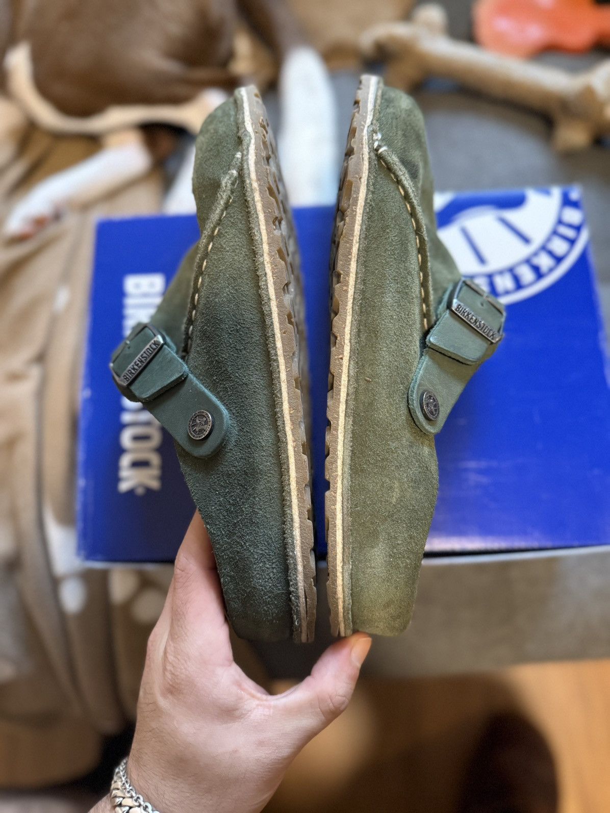 Birkenstock Birkenstock lutry green suede Size US 10 / EU 43 - 2 Thumbnail