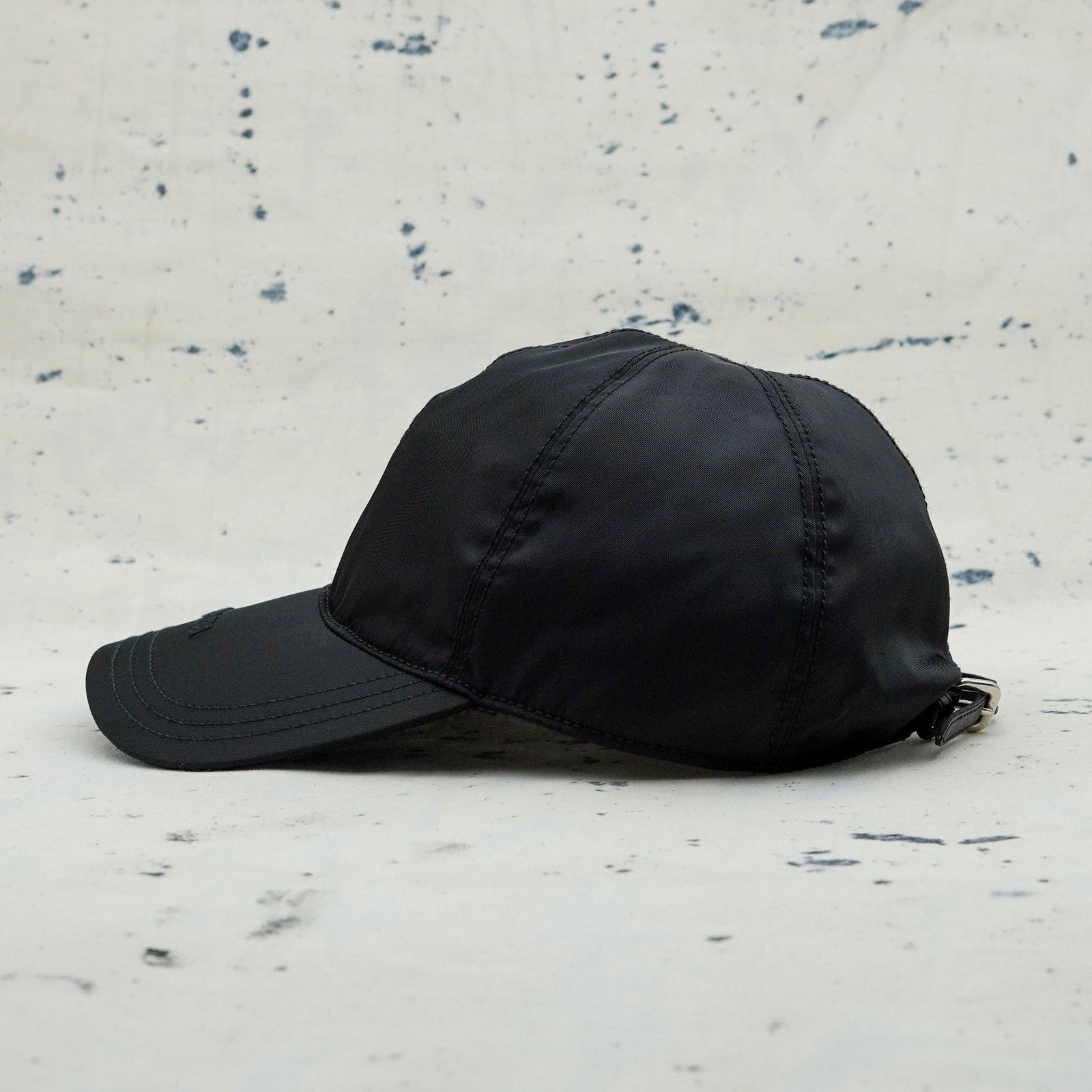 Prada Prada black nylon embroidered logo sport baseball cap hat Size ONE SIZE - 3 Thumbnail