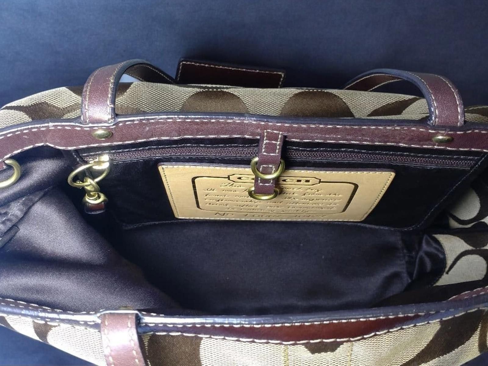 Coach Coach - Signature Canvas and Leather Tote Bag Size ONE SIZE - 3 Thumbnail