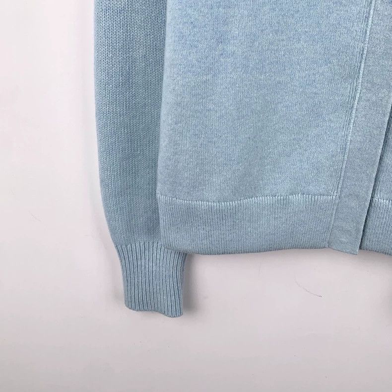 Fendi FENDI Light blue cashmere V-neck halter long-sleeve knit s Size XXS / US 00 / IT 34 - 4 Thumbnail