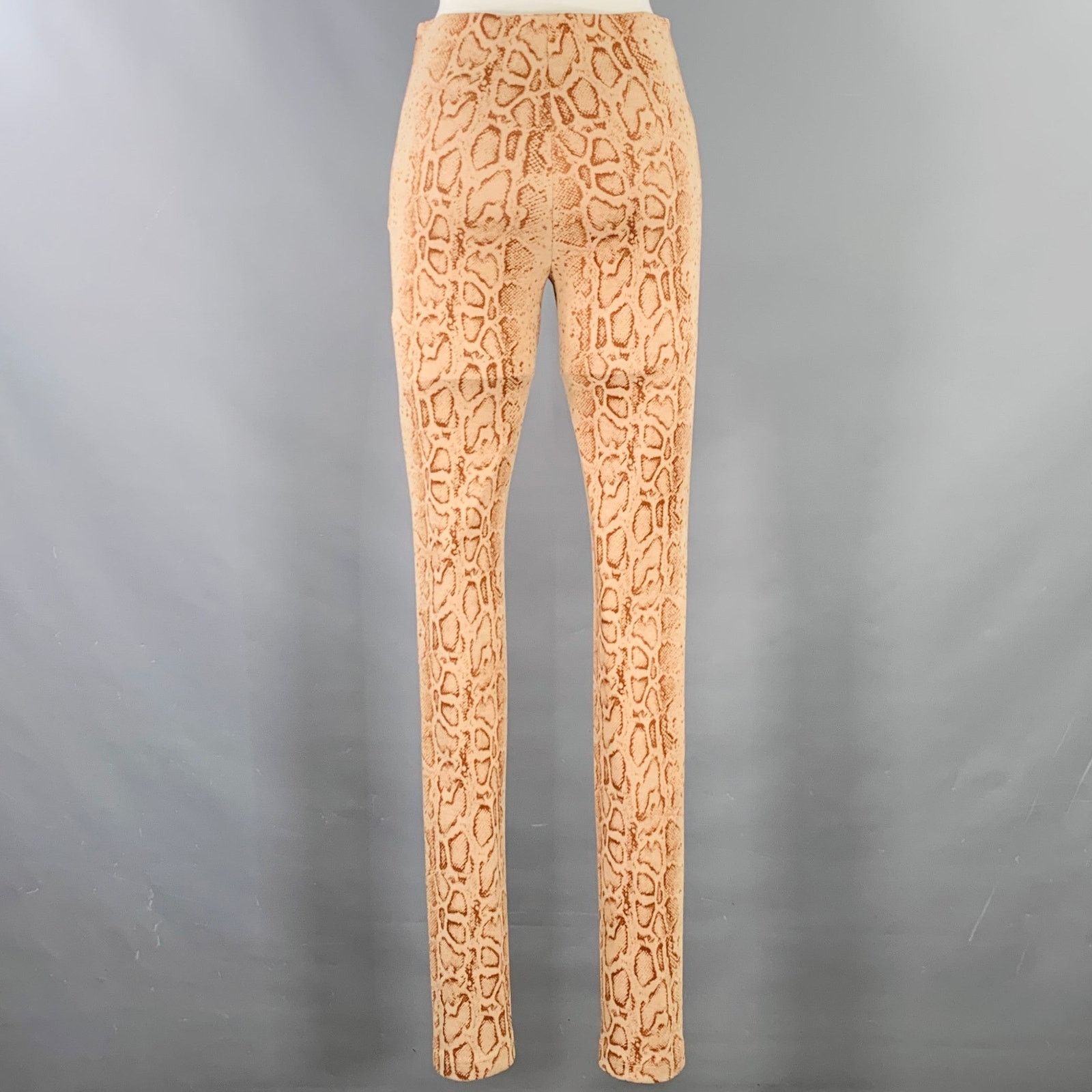 STAND STUDIO STAND STUDIO Tan Brown Polyester Snakeskin Print Leggings Size 25" / US 0 / IT 36 - 3 Thumbnail