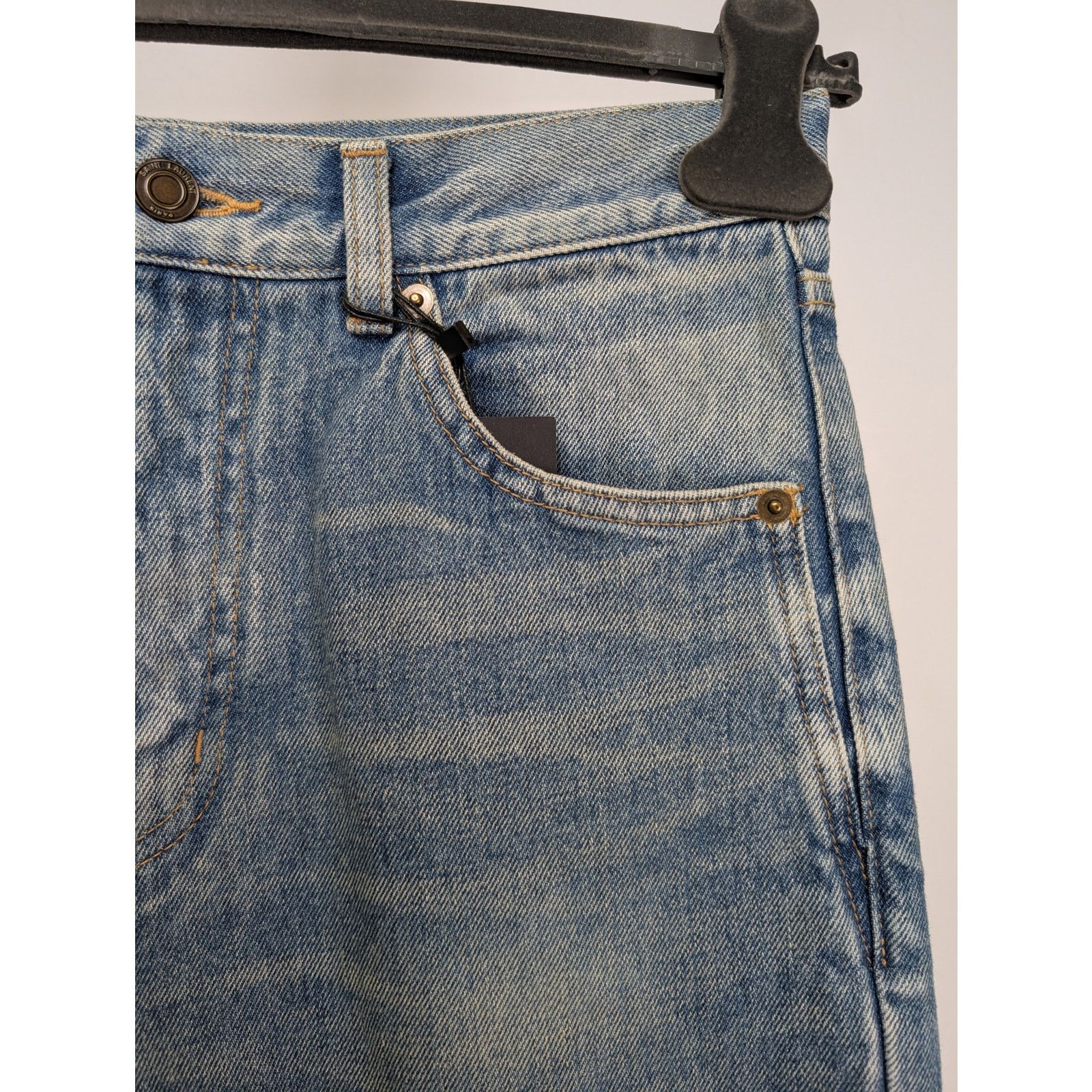 Saint Laurent Paris o1rshd1 70's Pants OGKD77 Jean in Medium Blue Size US 29 - 8 Thumbnail