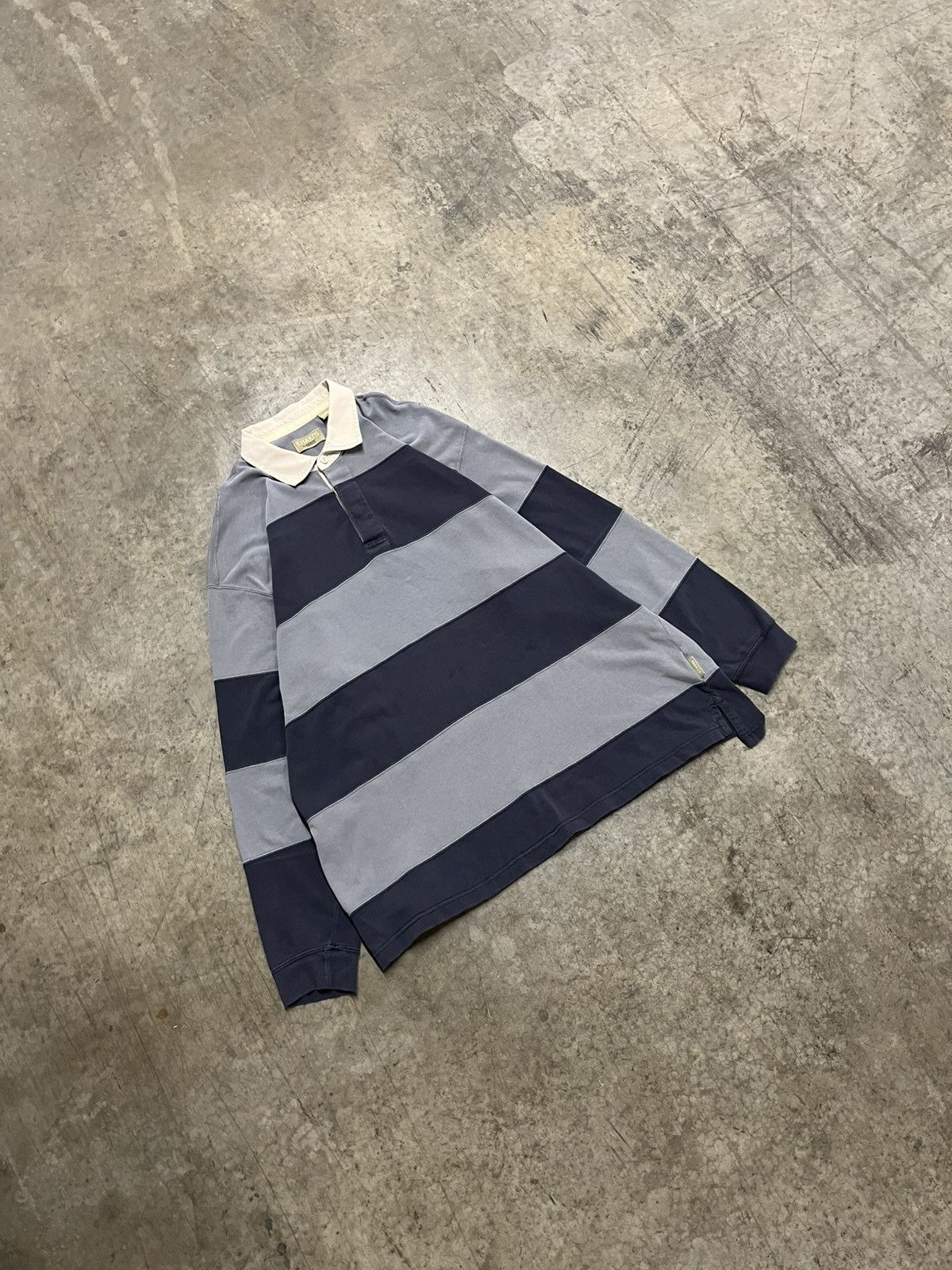 Polo Ralph Lauren × Vintage Rugby vintage stripped polo style longsleeve rare preppy Size US XL / EU 56 / 4 - 1 Thumbnail