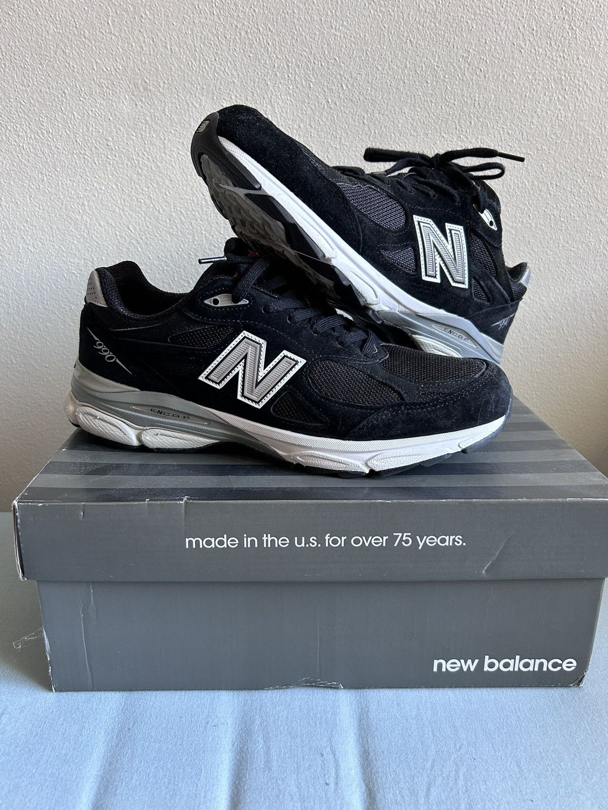 New Balance New Balance 990v3 Black Made in USA | Grailed