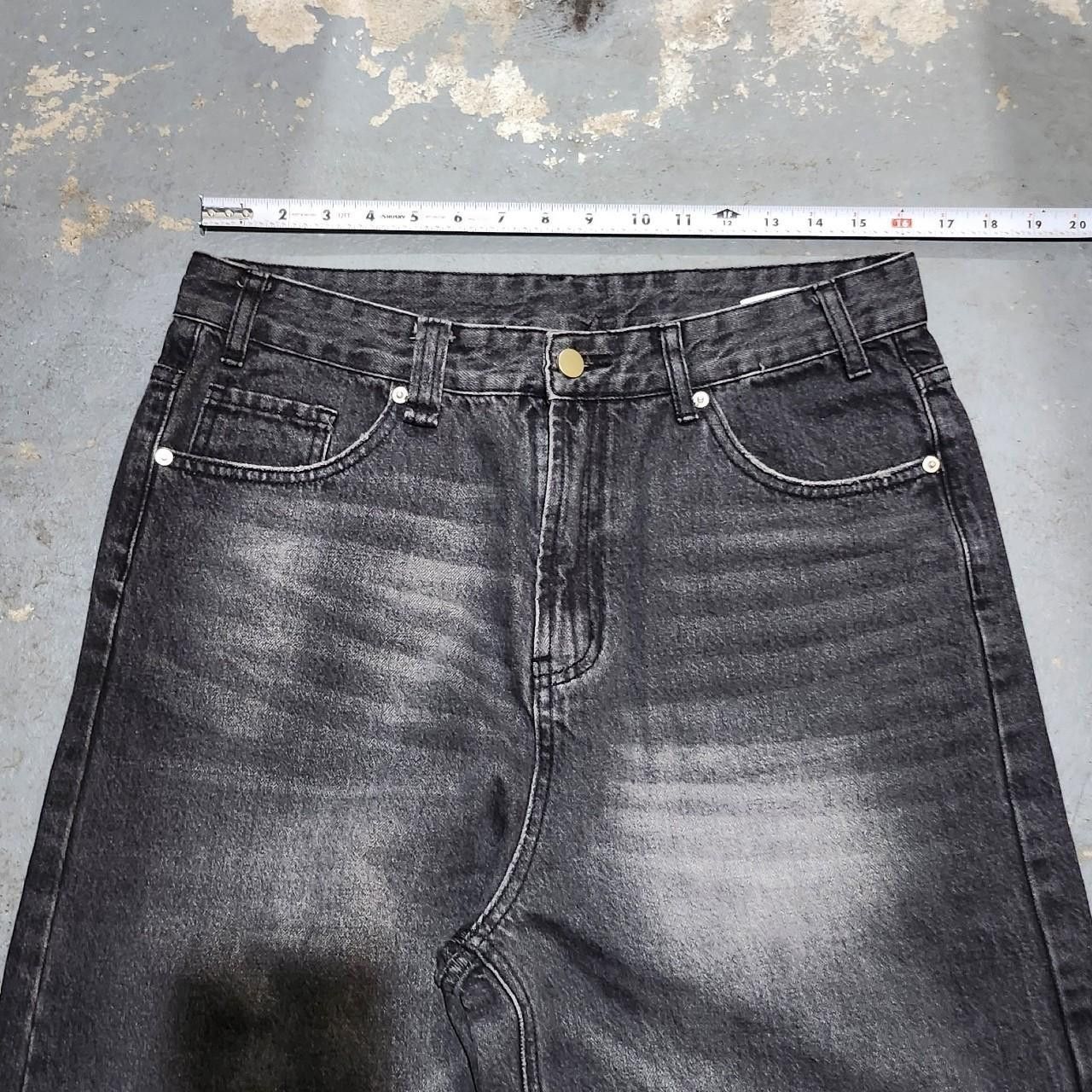 Japanese Brand Baggy Loose Fit Grey Faded Jeans Size US 32 / EU 48 - 4 Thumbnail