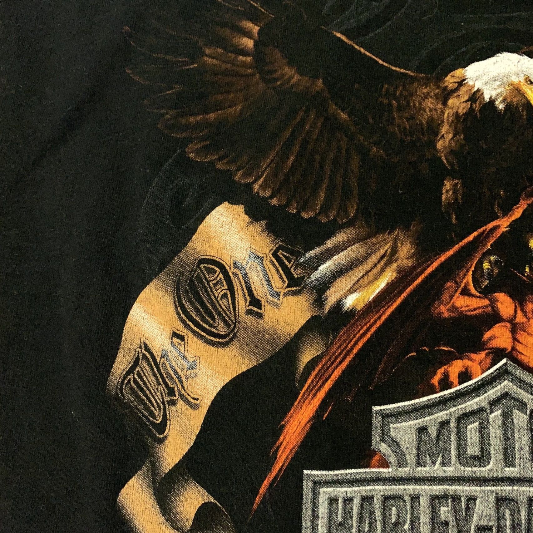 Harley Davidson VINTAGE Harley-Davidson Shirt Black Large 2002 Motorcycle Eagle Biker Mens Size US L / EU 52-54 / 3 - 3 Thumbnail