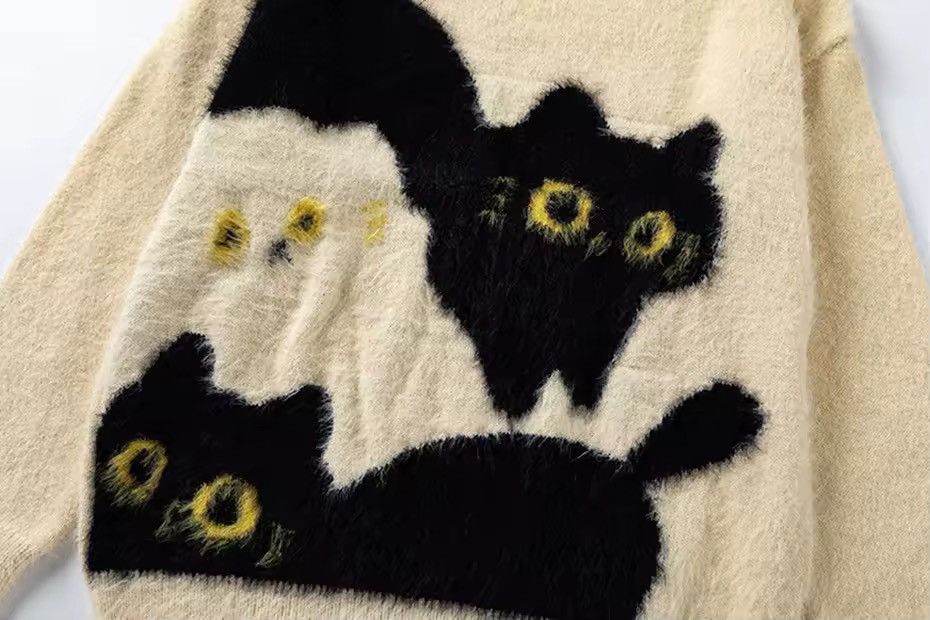Other Cartoon Anime Designer Knitted Fluffy Sweater Jumper Size US XL / EU 56 / 4 - 4 Thumbnail