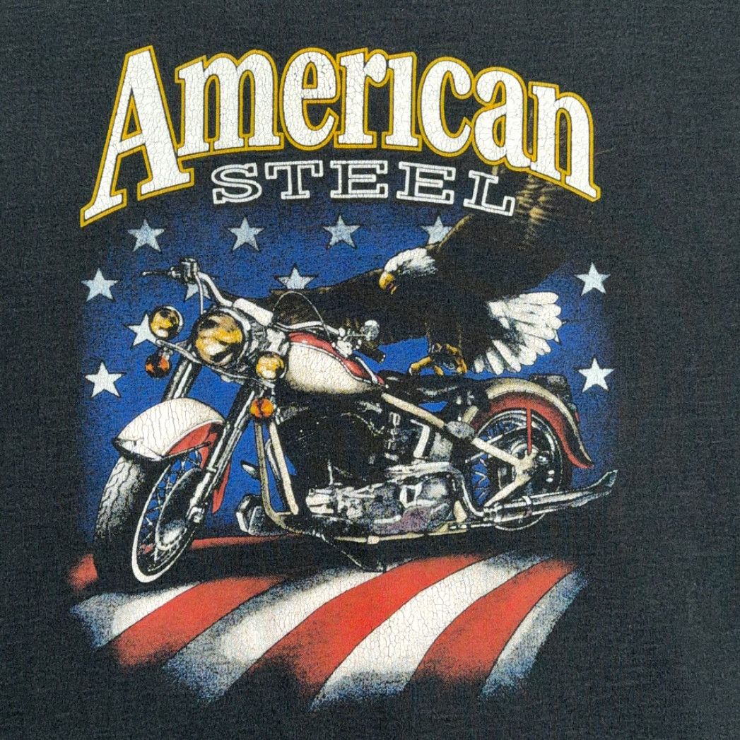 Fruit Of The Loom VINTAGE Nike Shirt Adult XL Black Henley Motorcycle Eagle 90s Shirt Mens Size US XL / EU 56 / 4 - 3 Thumbnail