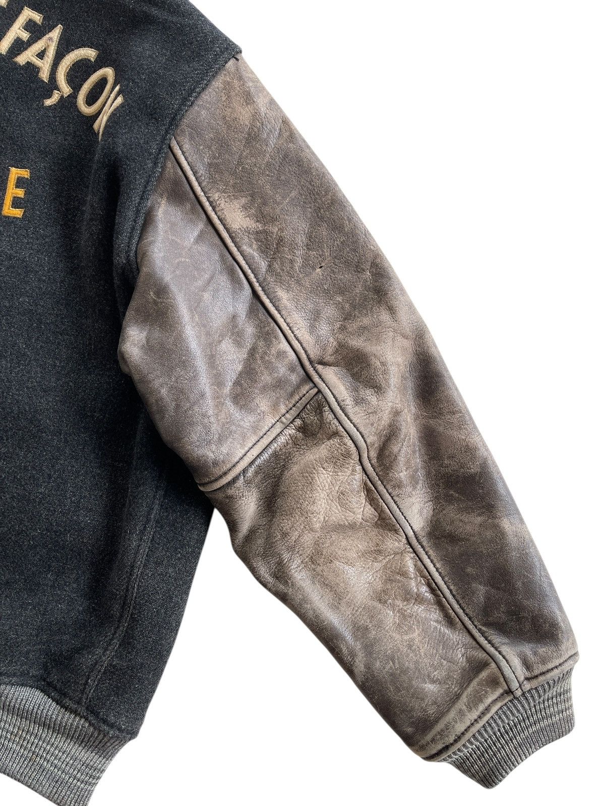 BIGI Mens Bigi Distressed Varsity Jacket Size US L / EU 52-54 / 3 - 9 Thumbnail