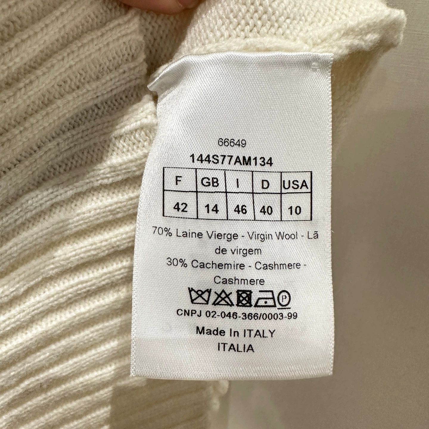 Christian Dior Monsieur Dior mar588 pentagram slogan logo wool sweater 42 Size M / US 6-8 / IT 42-44 - 4 Thumbnail