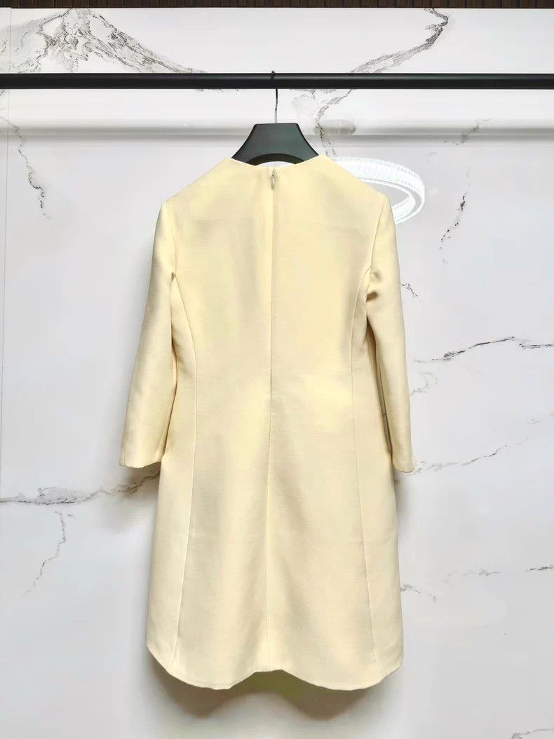 Dior Dior 20ss beige silk-wool dress 2505-Nextarrow Size XS / US 0-2 / IT 36-38 - 4 Thumbnail