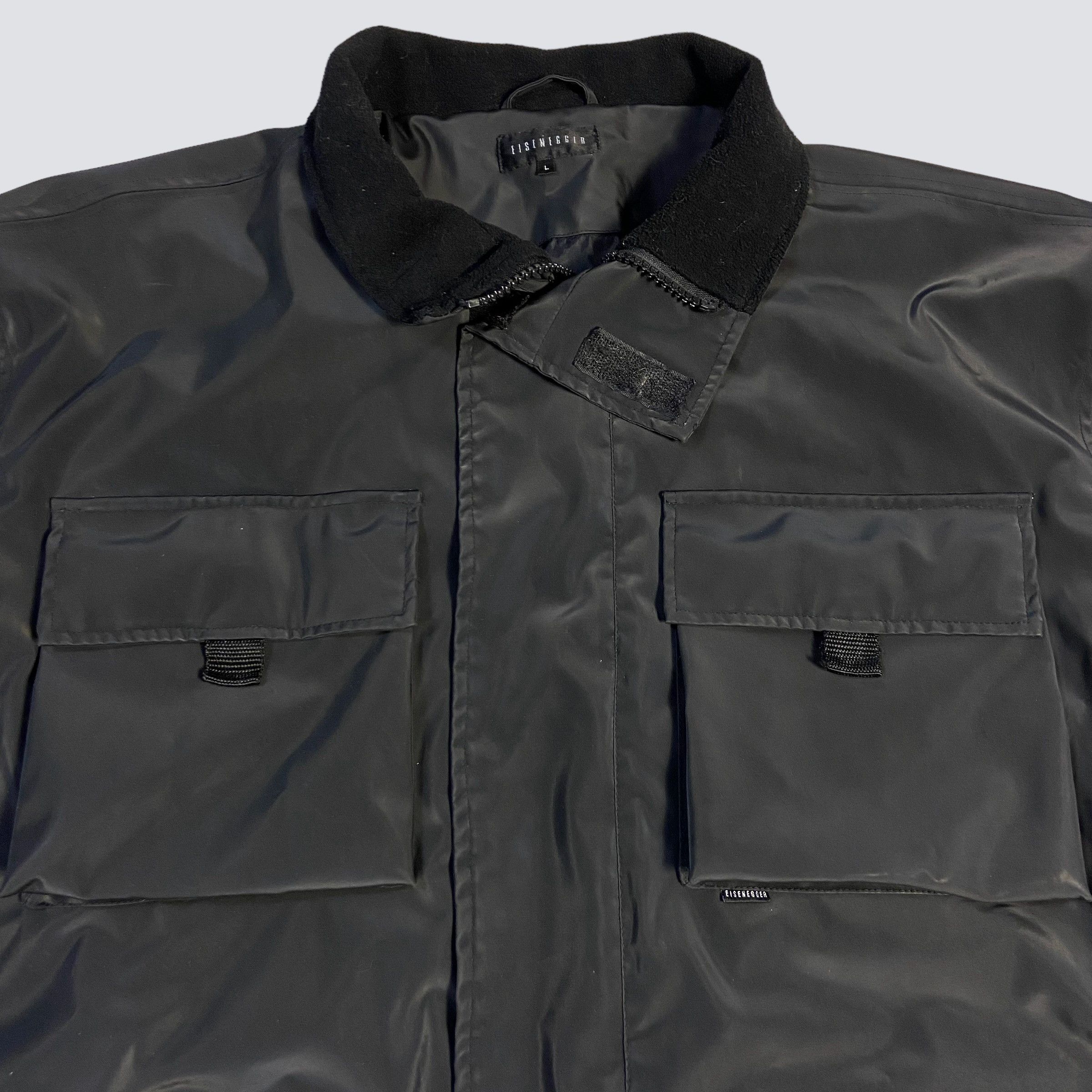 Other EISENEGGER MULTIPOCKET RUBBER SHIMMER RARE JACKET - № 2130 Size US L / EU 52-54 / 3 - 8 Thumbnail