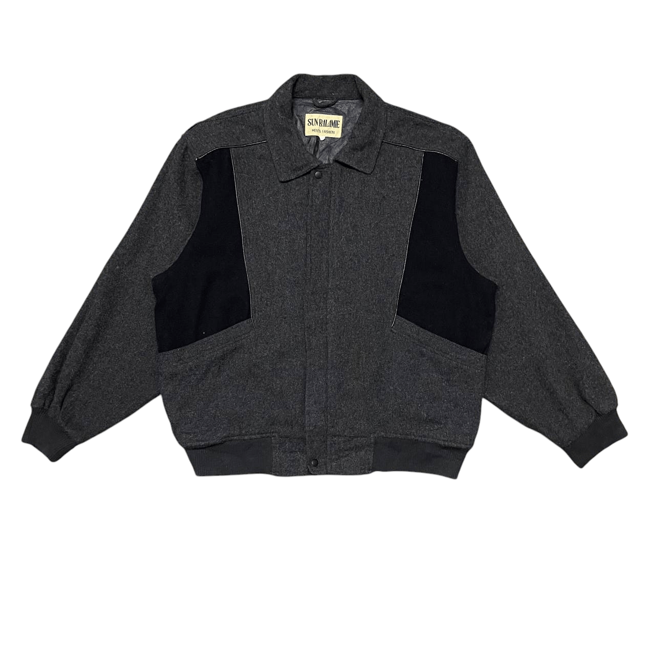 Issey Miyake Vintage Sun Ralamie Wool Bomber Jacket Issey Miyake Size US L / EU 52-54 / 3 - 1 Thumbnail