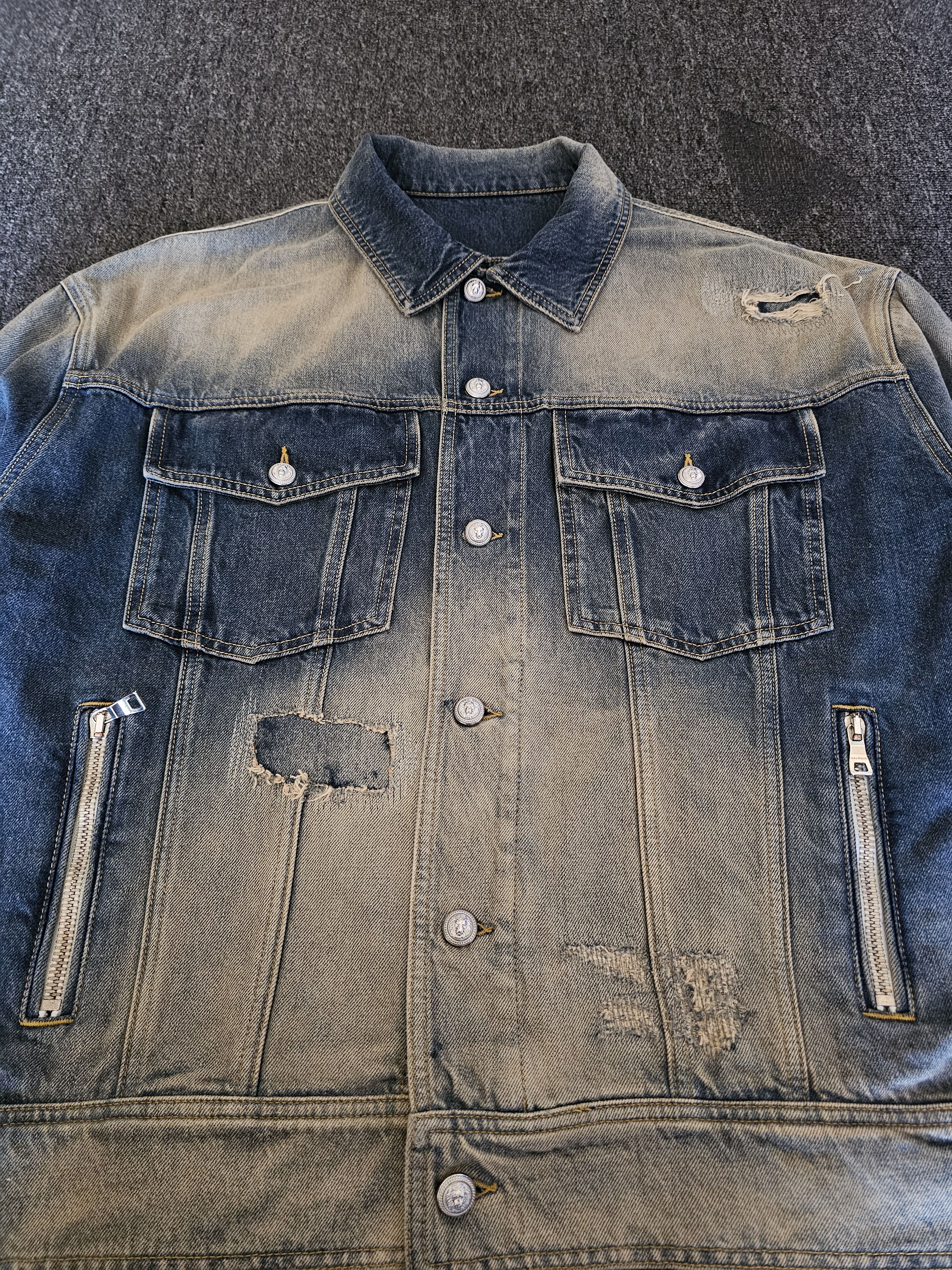 Balmain Balmain Men's Blue Denim Oversize Jacket Size 48 | Grailed
