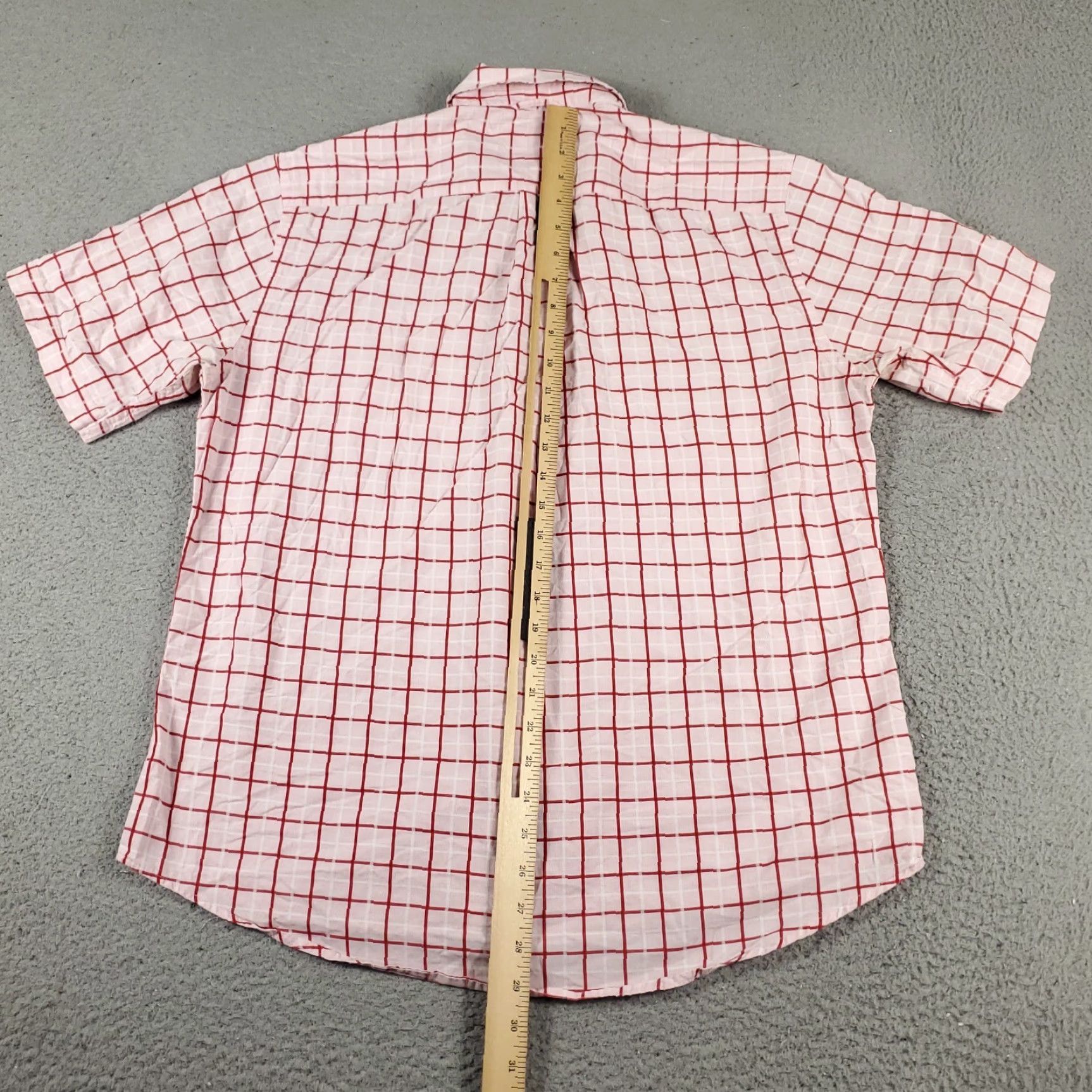 Tommy Hilfiger Tommy Hilfiger Shirt Mens Small Red Check Button-Up Short Sleeve Cotton Size US S / EU 44-46 / 1 - 5 Thumbnail