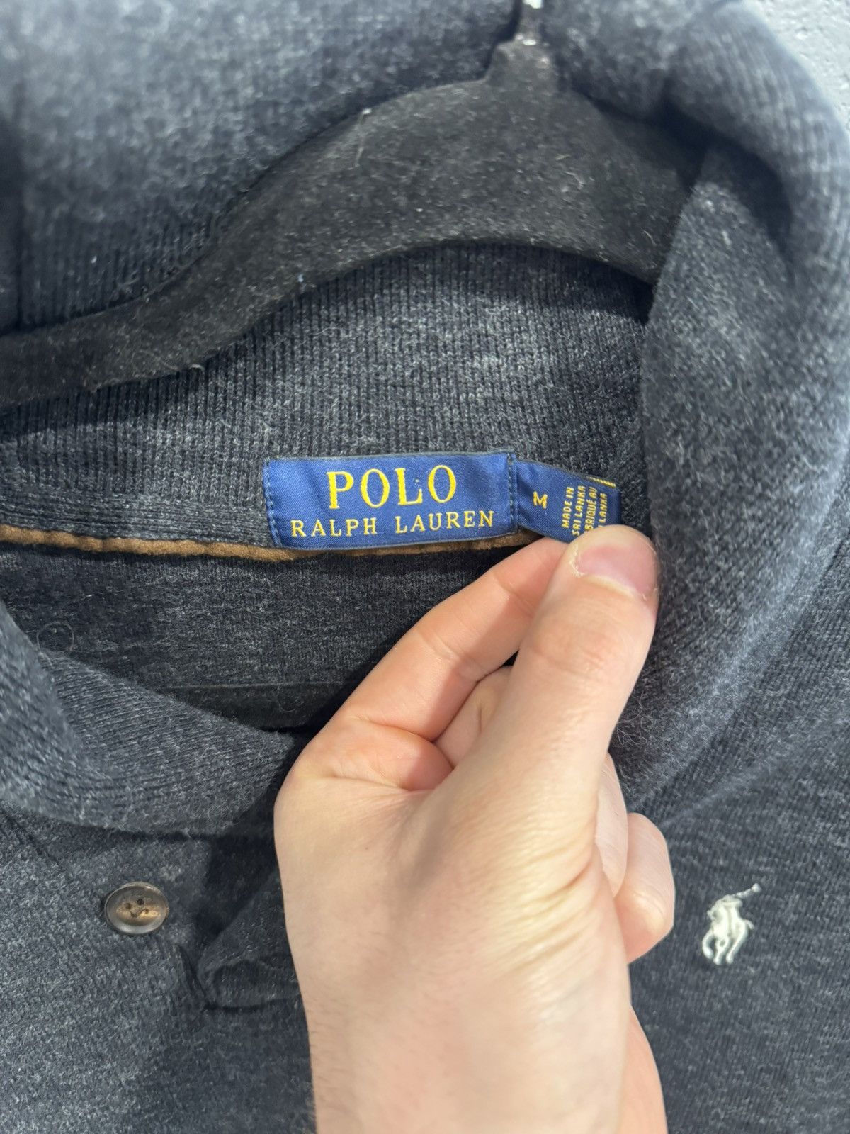 Polo Ralph Lauren Grey Polo Ralph Lauren Shawl Patch Knit Sweater Size US M / EU 48-50 / 2 - 3 Thumbnail