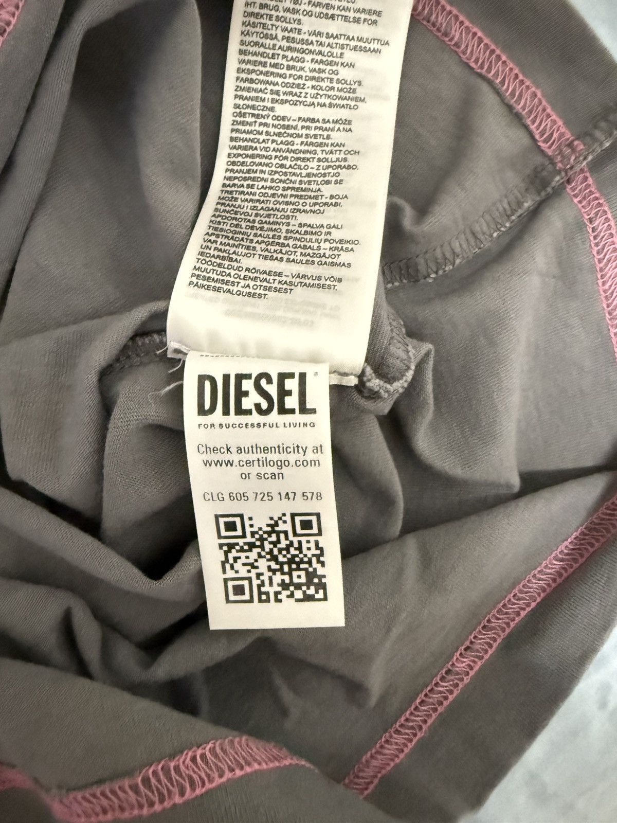 Diesel Diesel Graphic T-Shirt Rare Archive Style Gray Size US S / EU 44-46 / 1 - 5 Thumbnail