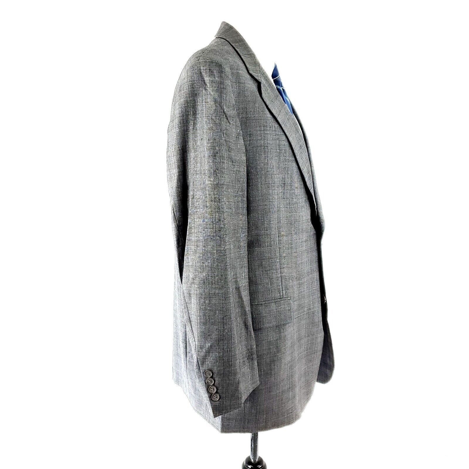 Hart Schaffner Marx Hart Schaffner Marx Gold Trumpeter Wool 2 Button Blazer 42L Size 42L - 6 Thumbnail