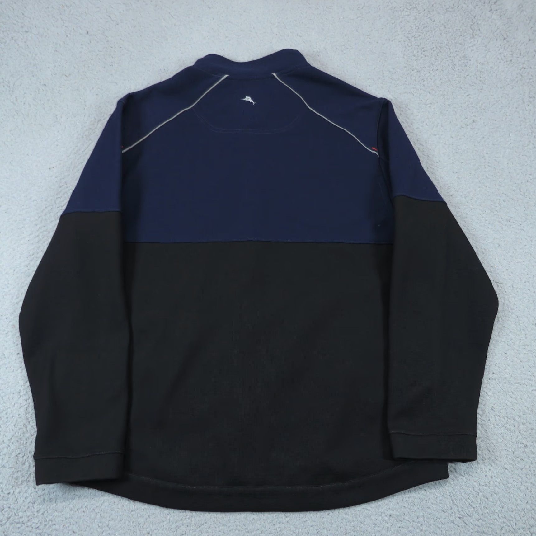 Tommy Bahama VINTAGE Tommy Bahama Sweater Mens XL Black Navy Paradise Tech Full Zip Fleece Jacket Size US XL / EU 56 / 4 - 7 Thumbnail