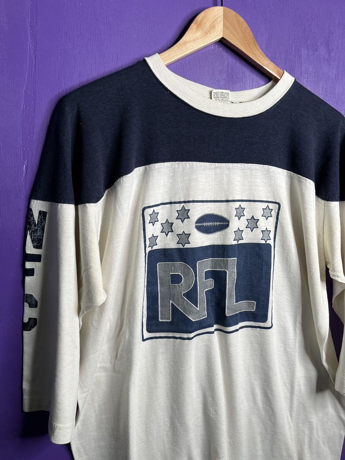 Vintage Vintage 70s/80s RFL logo raglan shirt Size US XL / EU 56 / 4 - 3 Thumbnail