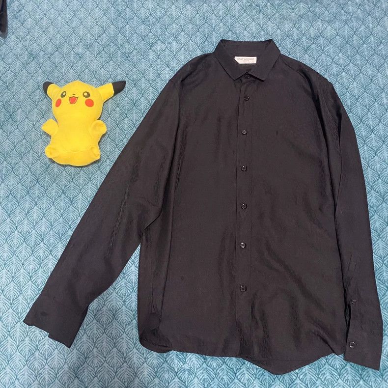 Saint Laurent Paris Saint Laurent SLP Dark Pattern Shirt - dmc Size US L / EU 52-54 / 3 - 1 Thumbnail