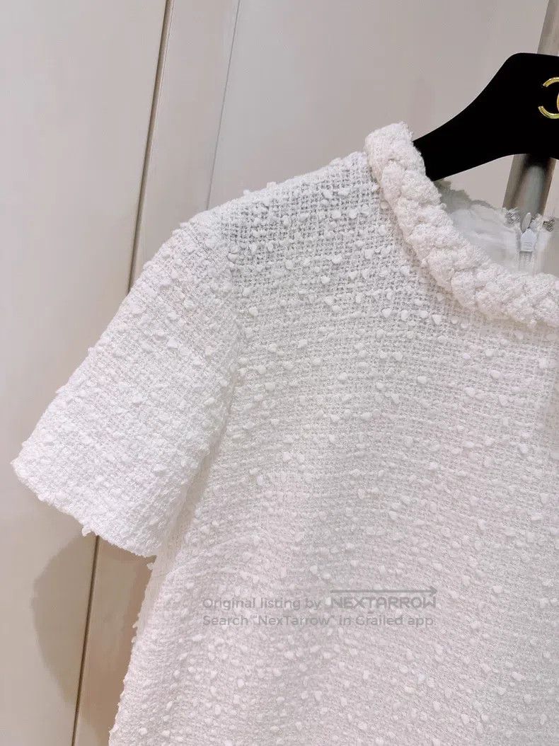 Valentino Valentino White tweed dress Size S / US 4 / IT 40 - 3 Thumbnail