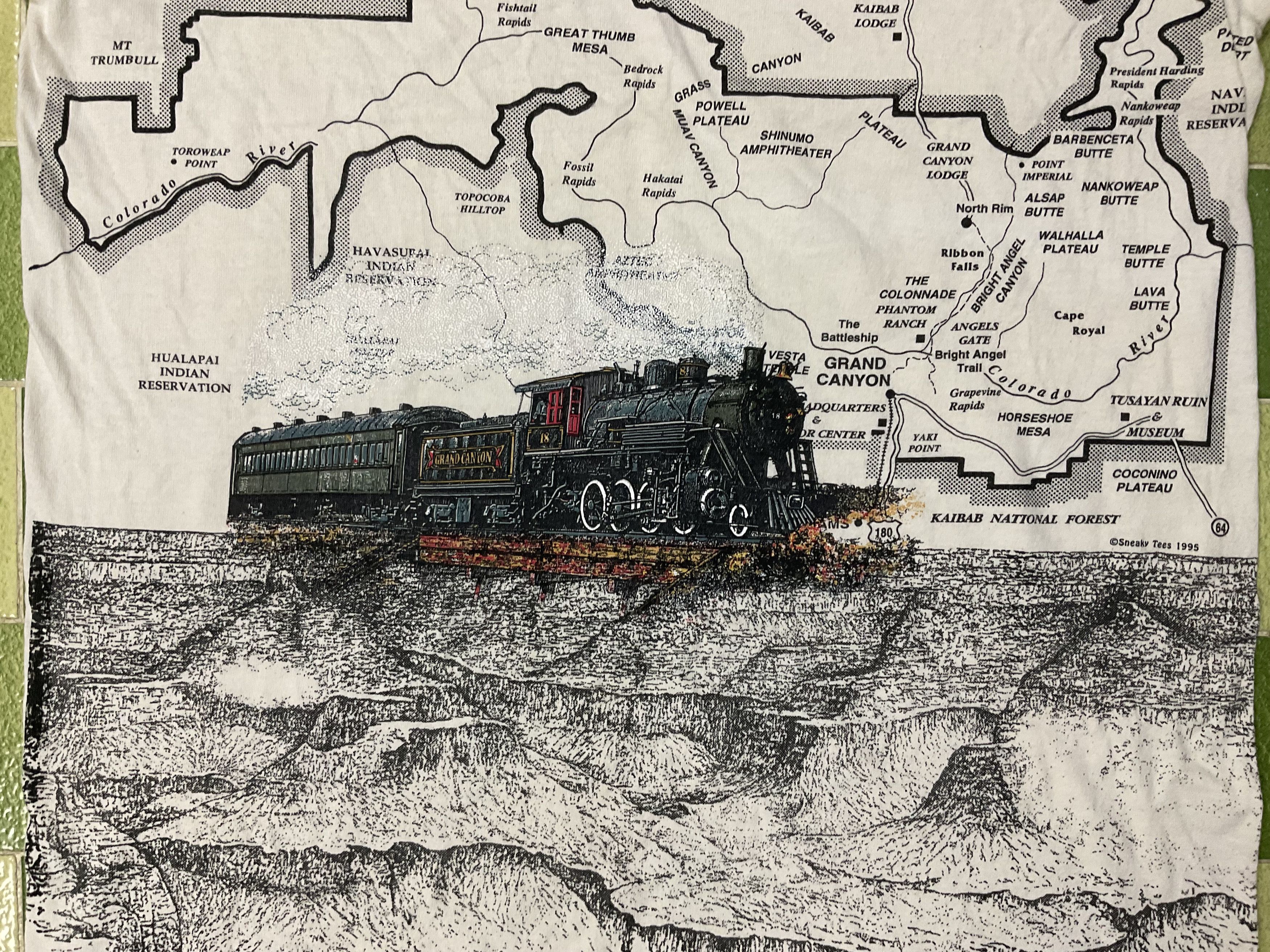 Vintage Vintage 1995 Grand Canyon Railway All Over Print T-Shirt Size US L / EU 52-54 / 3 - 4 Thumbnail