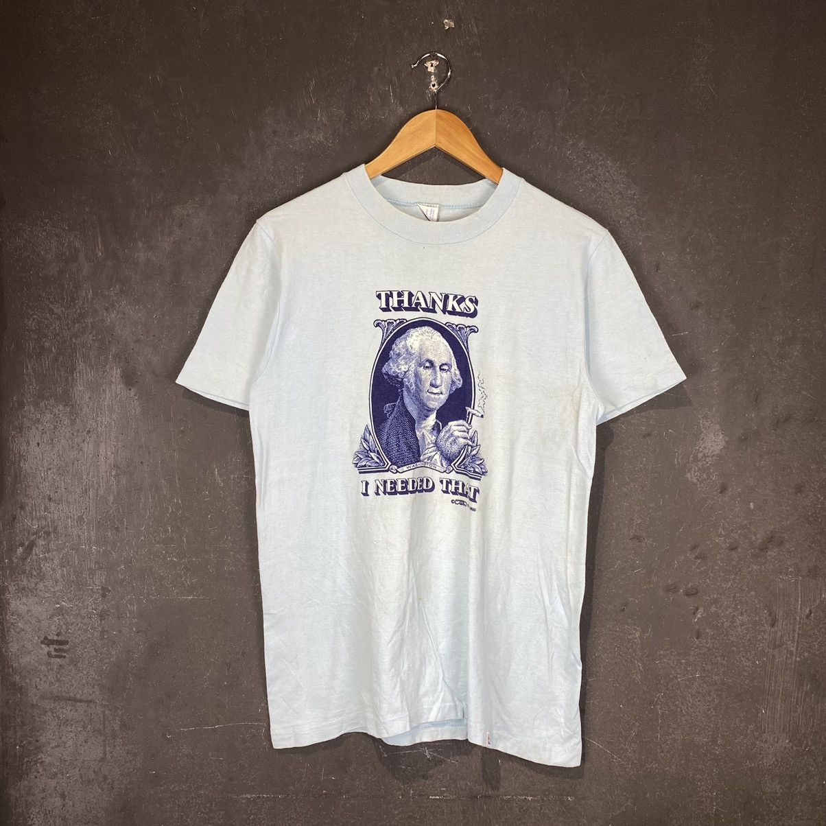 Vintage Rare 70s George Washigton Weed Parody Tee Size US M / EU 48-50 / 2 - 1 Thumbnail