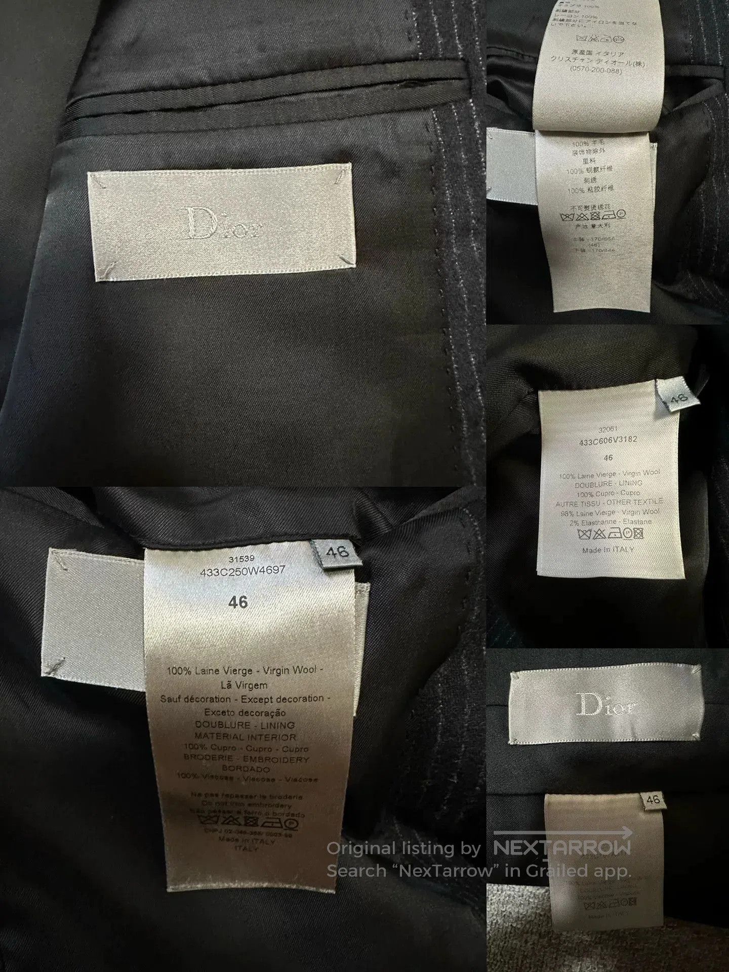 Kris Van Assche Dior Homme 14FW Lily of the Valley Suit Set. Size US M / EU 48-50 / 2 - 8 Thumbnail