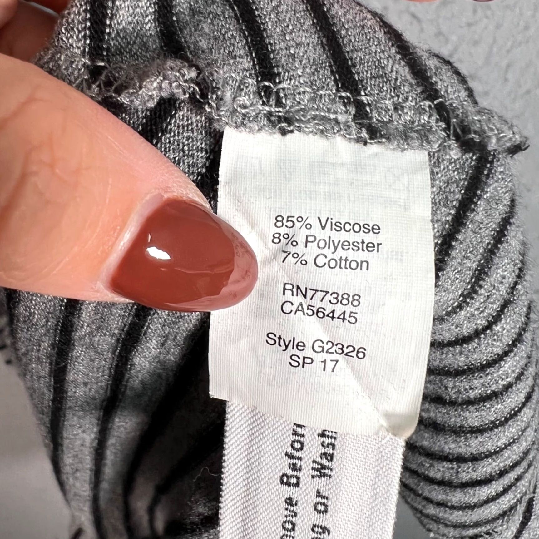 Madewell Madewell Womens XS Black & Gray Striped Sleeveless Knit Tank Dress Size XS / US 0-2 / IT 36-38 - 4 Thumbnail