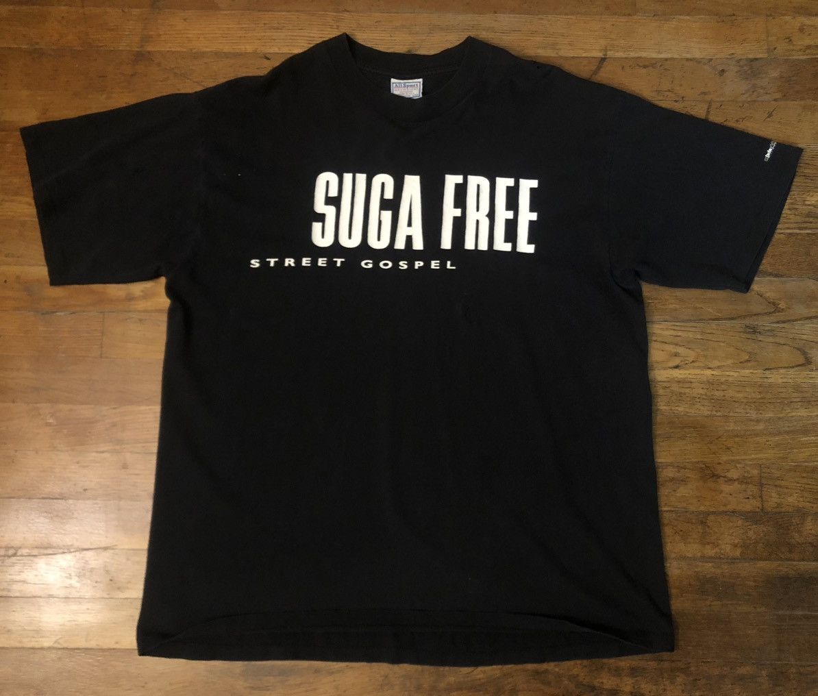 image of Rap Tees x Vintage Suga Free Street Gospel Tour Rap Promotional T Shirt in Black, Men's (Size XL)