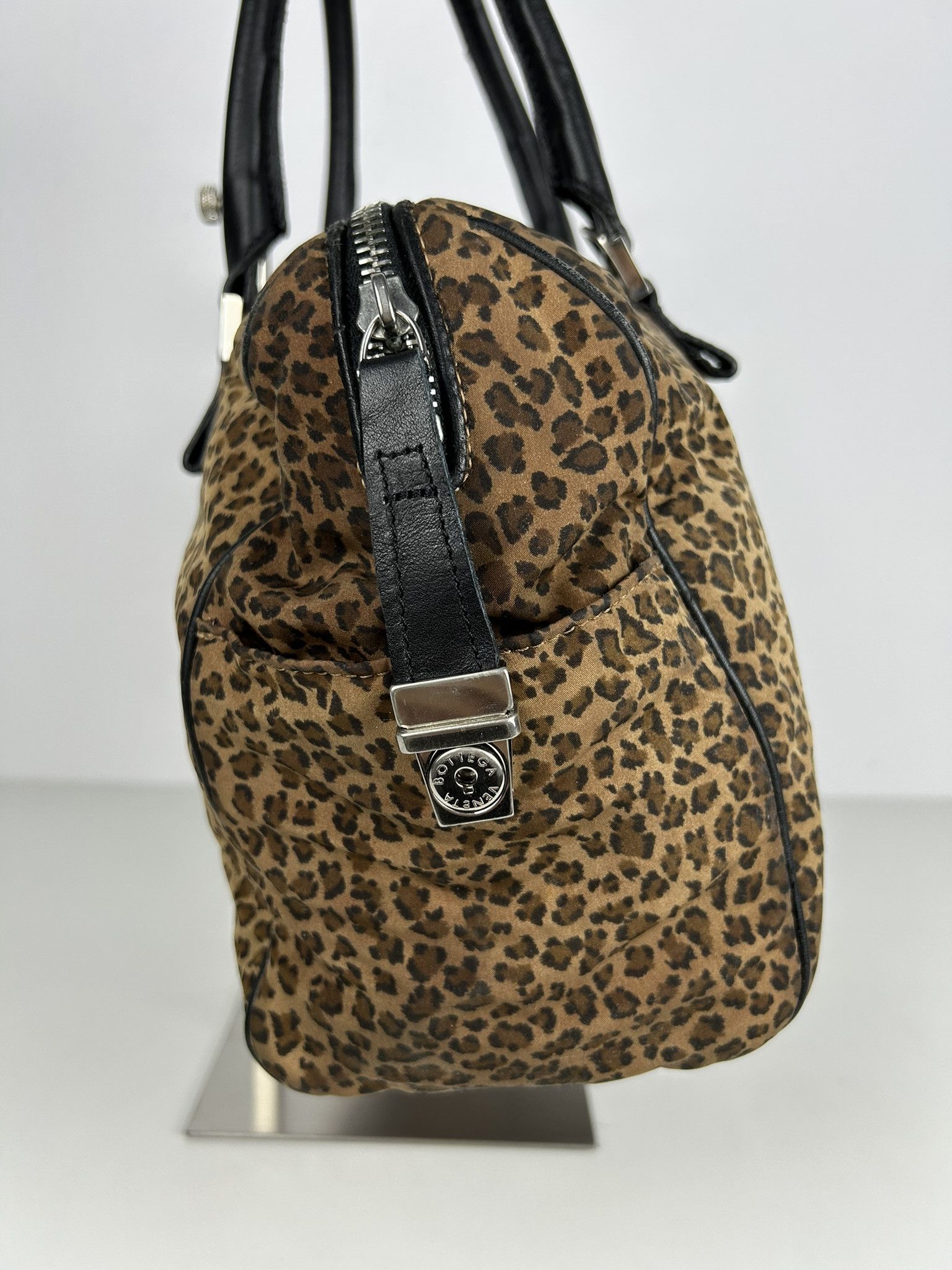 Bottega Veneta Vintage Bottega Veneta leopard print mini boston bag Size ONE SIZE - 10 Thumbnail