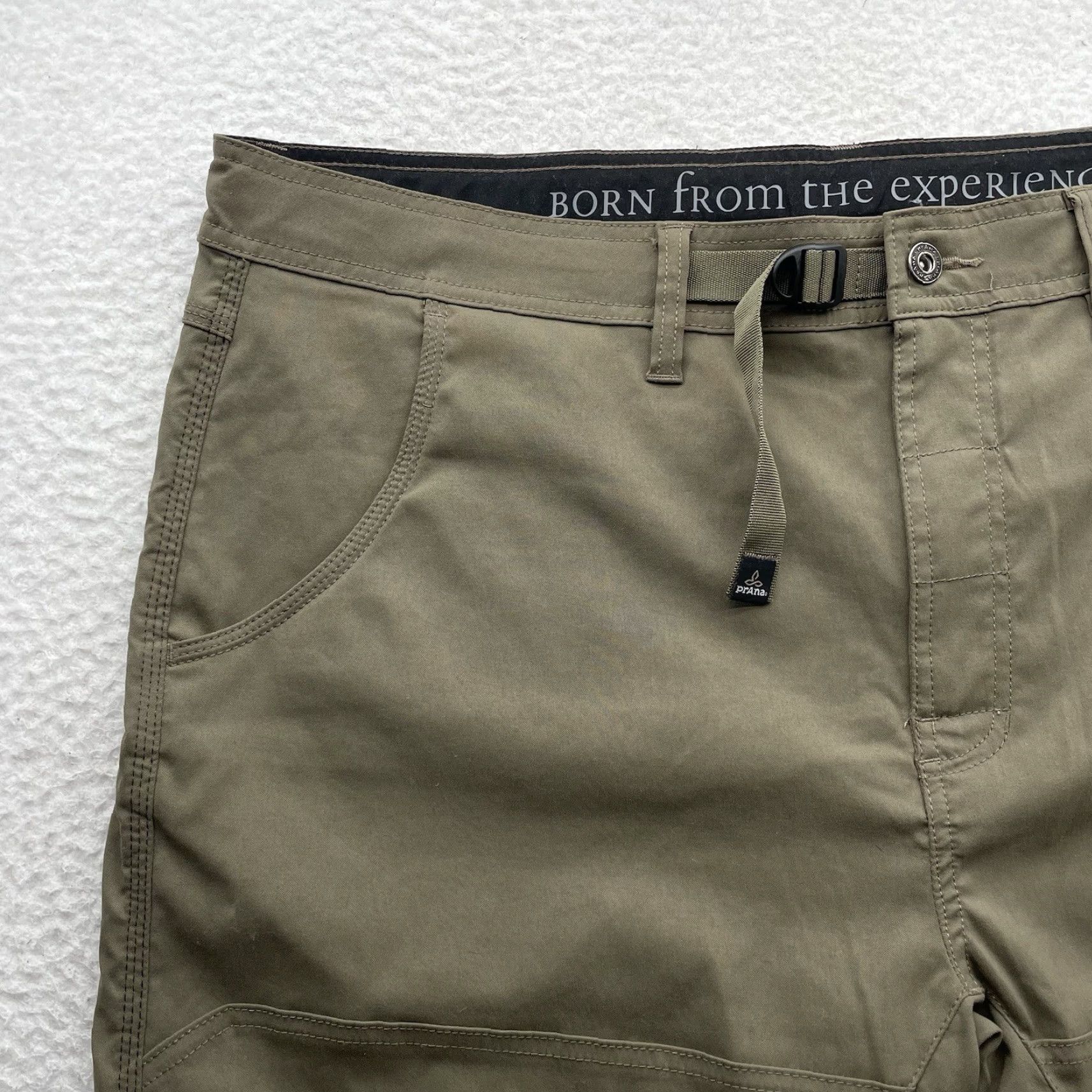 PRAna Zion Cargo Pants Mens 44x30 Green Nylon Quick Dry Hiking Trousers Regular Fit -Sport, Agile, Outdoor, 90s? (adjust).