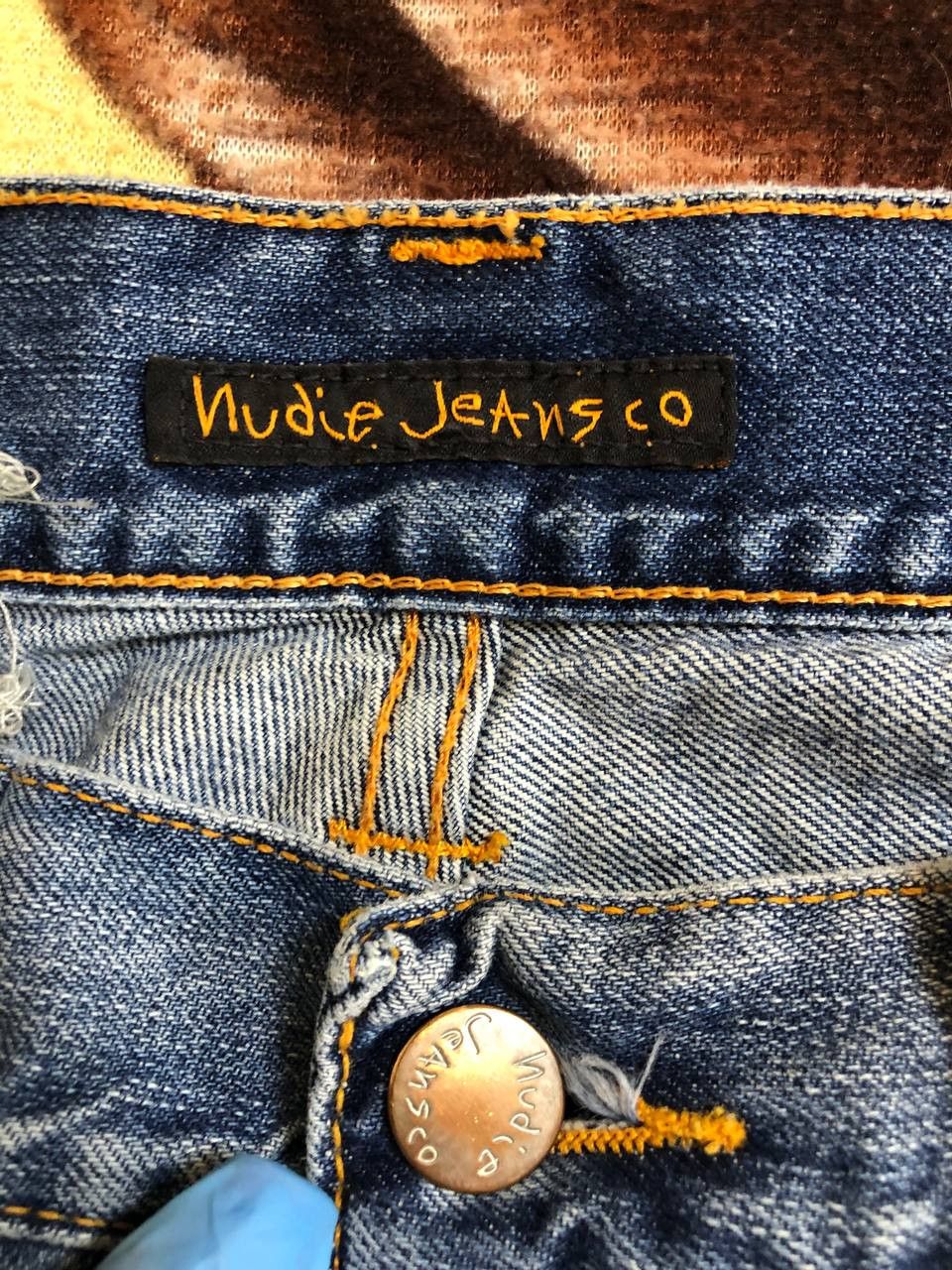 Nudie Jeans Nudie Jeans Men's Distressed Button Fly Dark Den Size US 31 - 2 Thumbnail