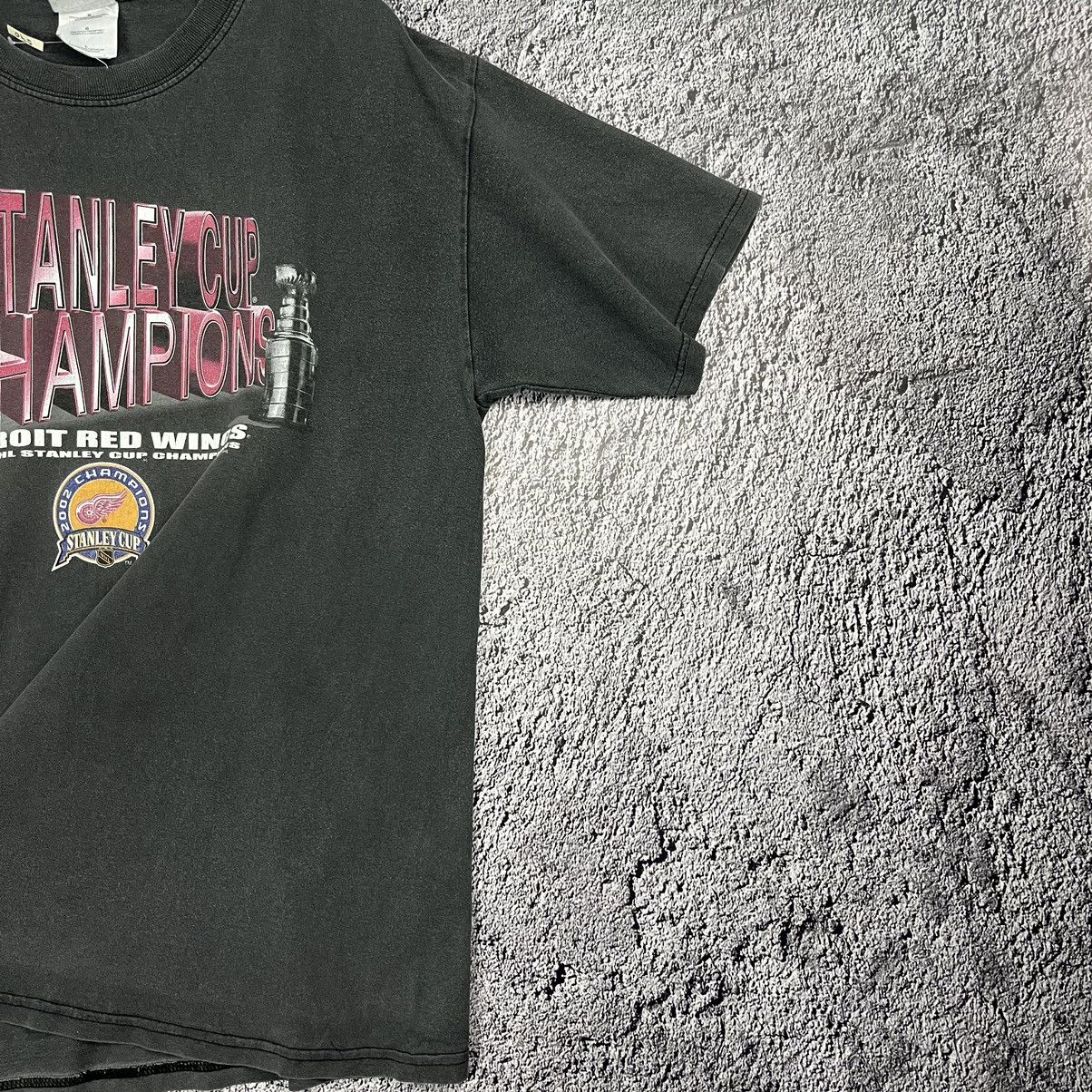 Gildan × NHL × Vintage 🌚VINTAGE🌚 NHL Stanley Cup Champion 2002 hockey Merch T-Shirt Size US L / EU 52-54 / 3 - 10 Thumbnail
